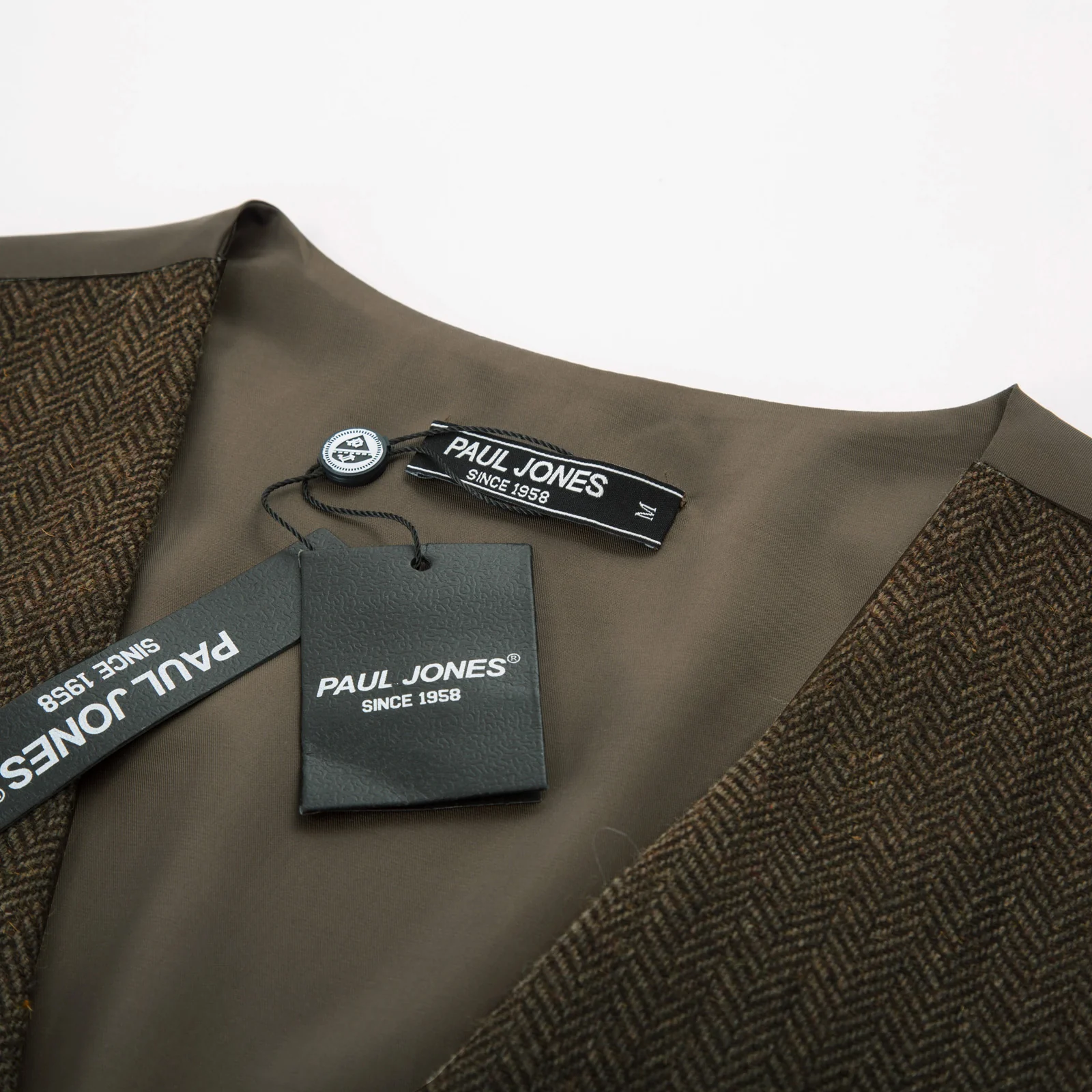 Men's British Herringbone Tweed Vest Casual Wool Blend Waistcoat with Pockets - Image 25