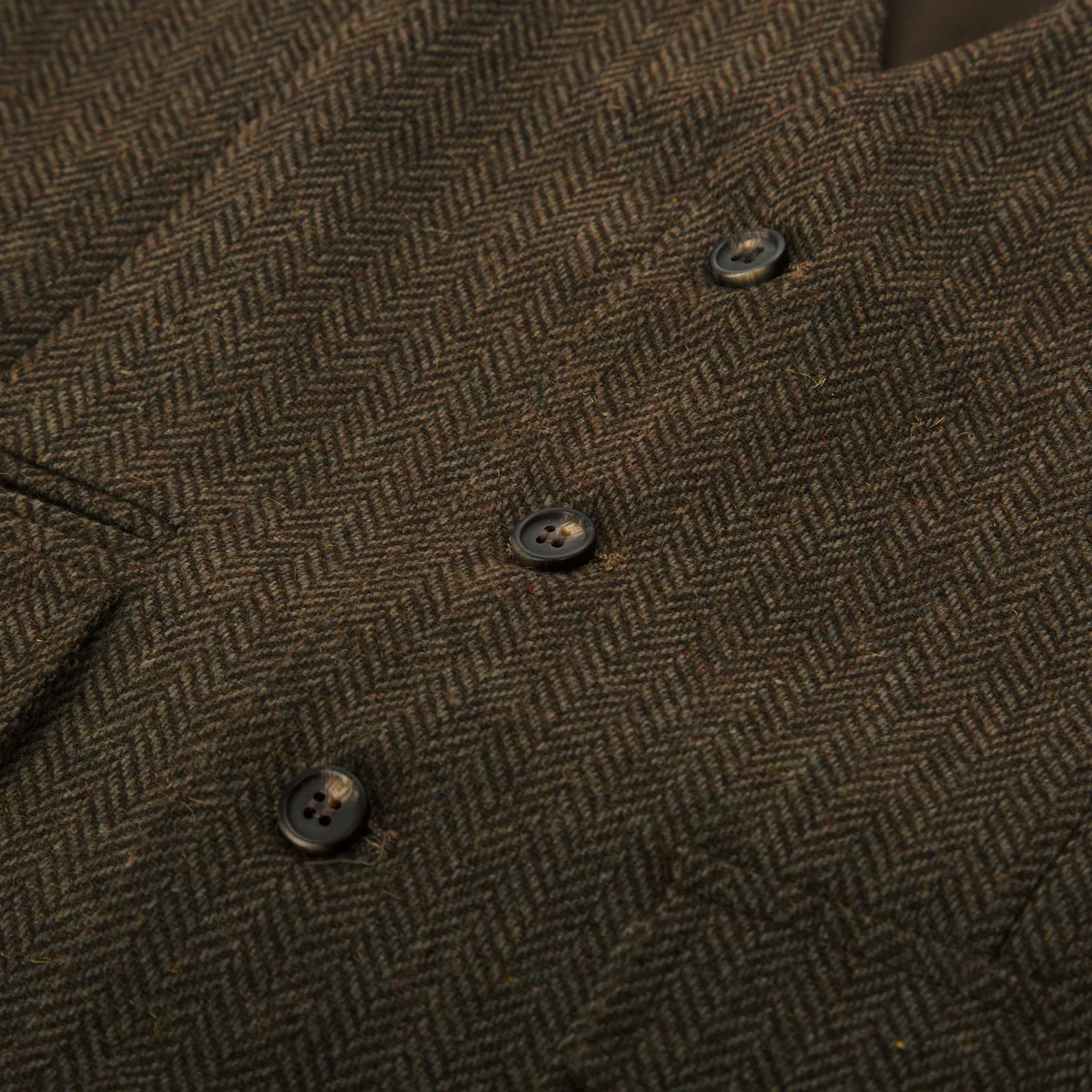 Men's British Herringbone Tweed Vest Casual Wool Blend Waistcoat with Pockets - Image 26