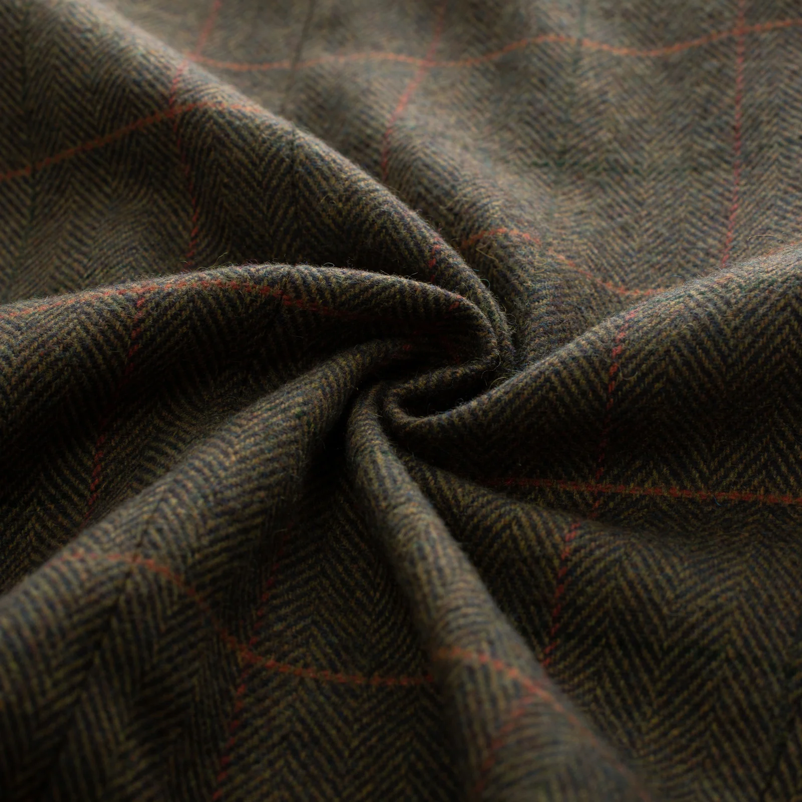 Herringbone Tweed Two Buttons Blazer British Wool Blend Sport Coat Jacket - Image 10