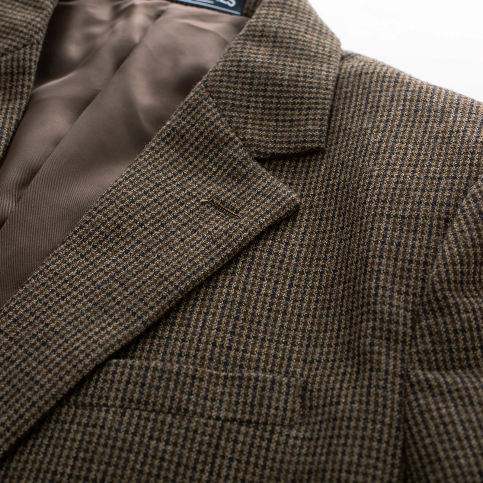 Herringbone Tweed Two Buttons Blazer British Wool Blend Sport Coat Jacket - Image 11