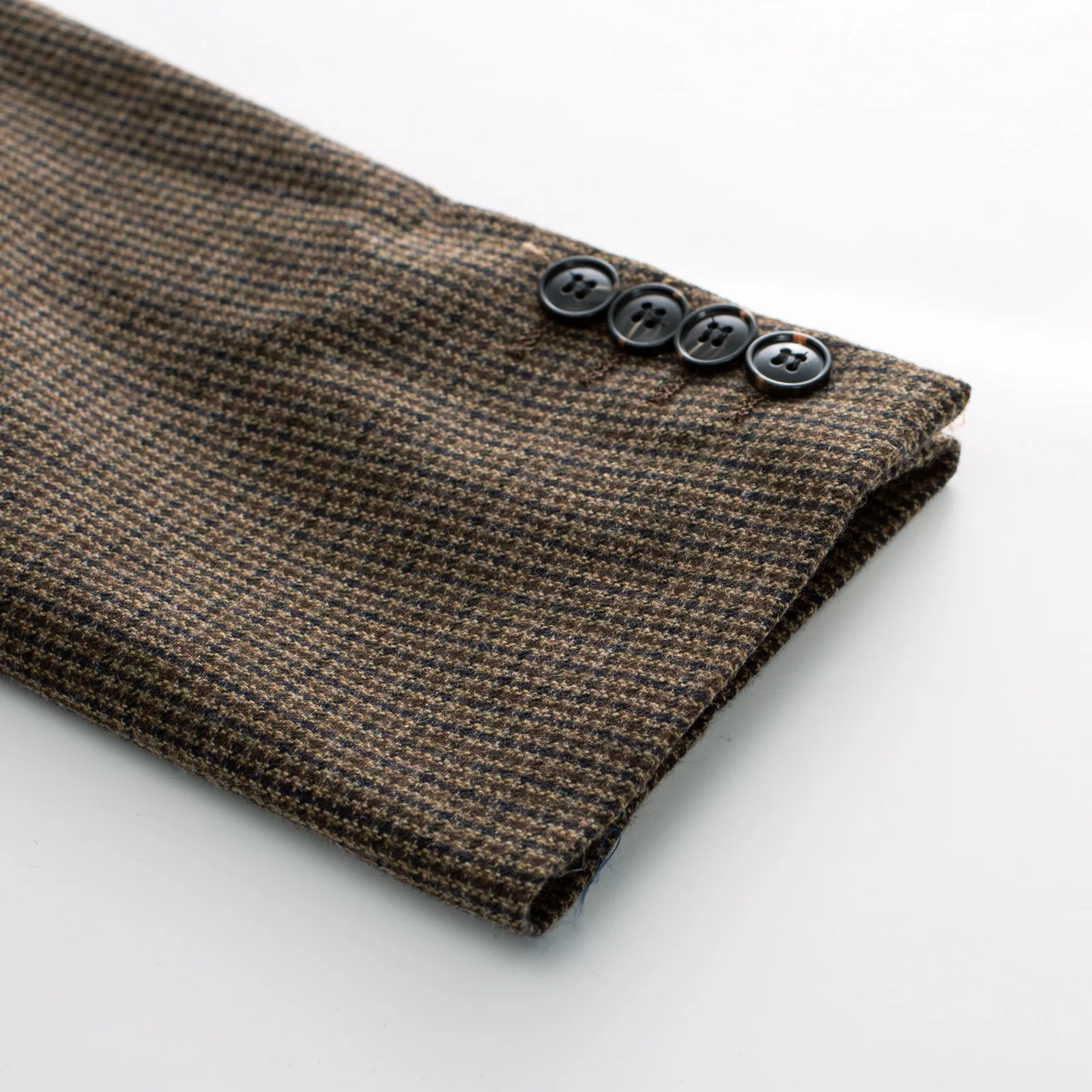 Herringbone Tweed Two Buttons Blazer British Wool Blend Sport Coat Jacket - Image 14