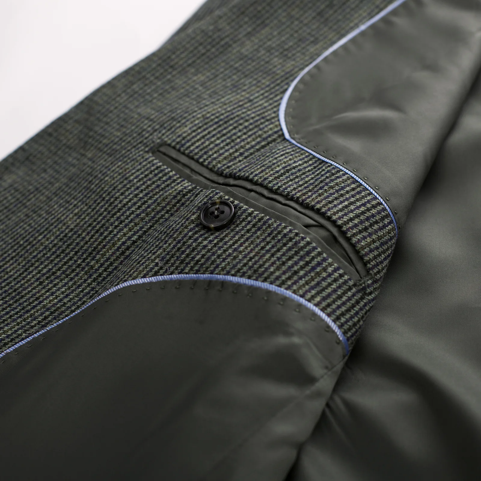 Herringbone Tweed Two Buttons Blazer British Wool Blend Sport Coat Jacket - Image 24