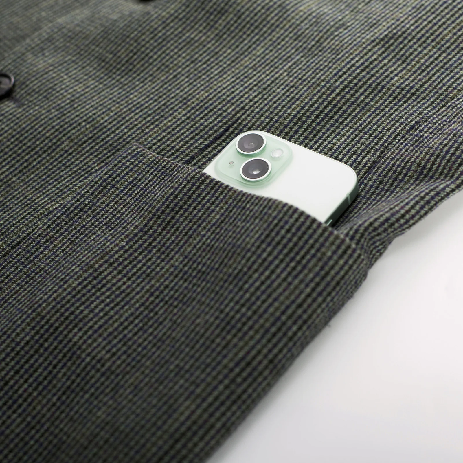 Herringbone Tweed Two Buttons Blazer British Wool Blend Sport Coat Jacket - Image 25