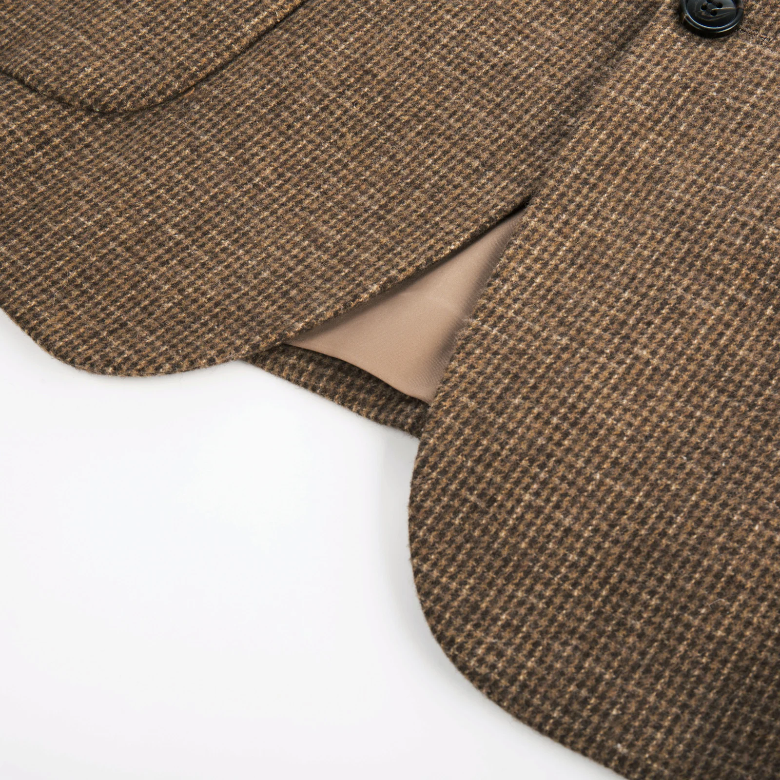 Herringbone Tweed Two Buttons Blazer British Wool Blend Sport Coat Jacket - Image 35