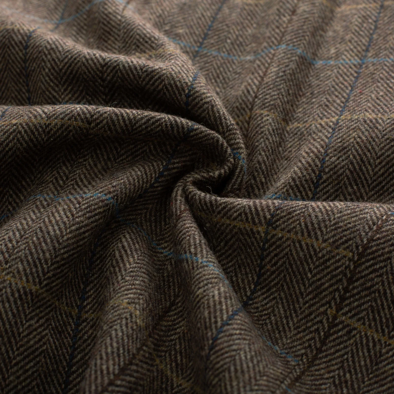 Herringbone Tweed Two Buttons Blazer British Wool Blend Sport Coat Jacket - Image 5