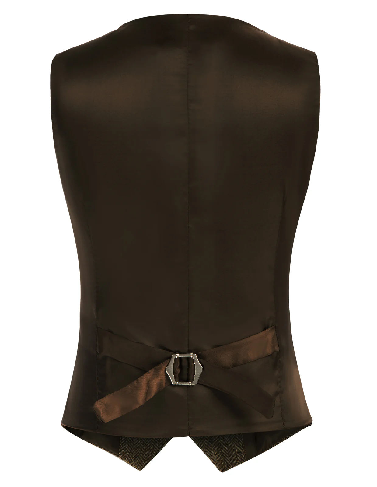 Boys Herringbone Tweed Suit Vest British Dress Waistcoat Wool Blend - Image 10