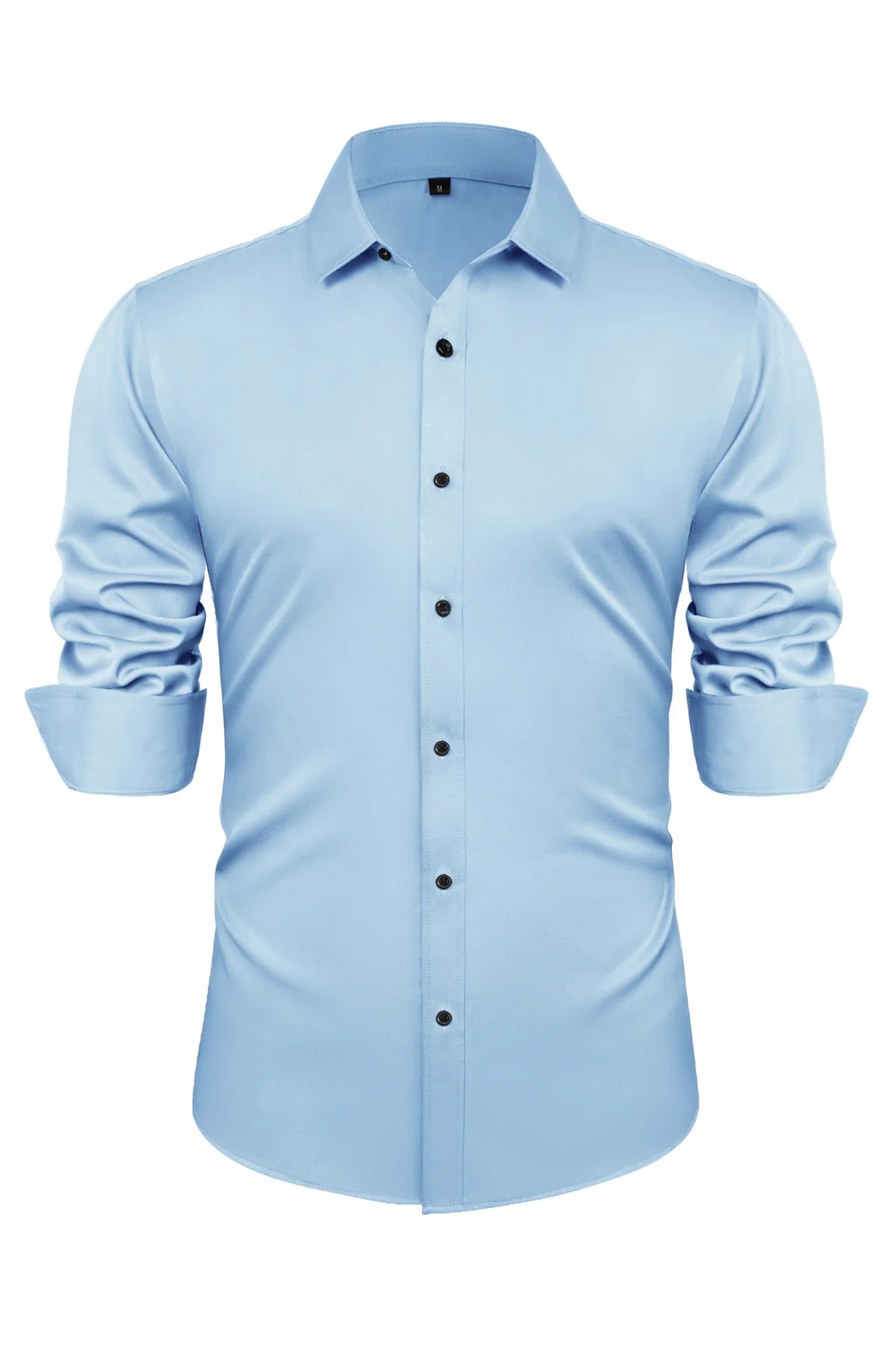 Men's Dress Shirts Long Sleeve Regular Fit Wrinkle Free Casual Button Down Cardigans Shirts - Image 3
