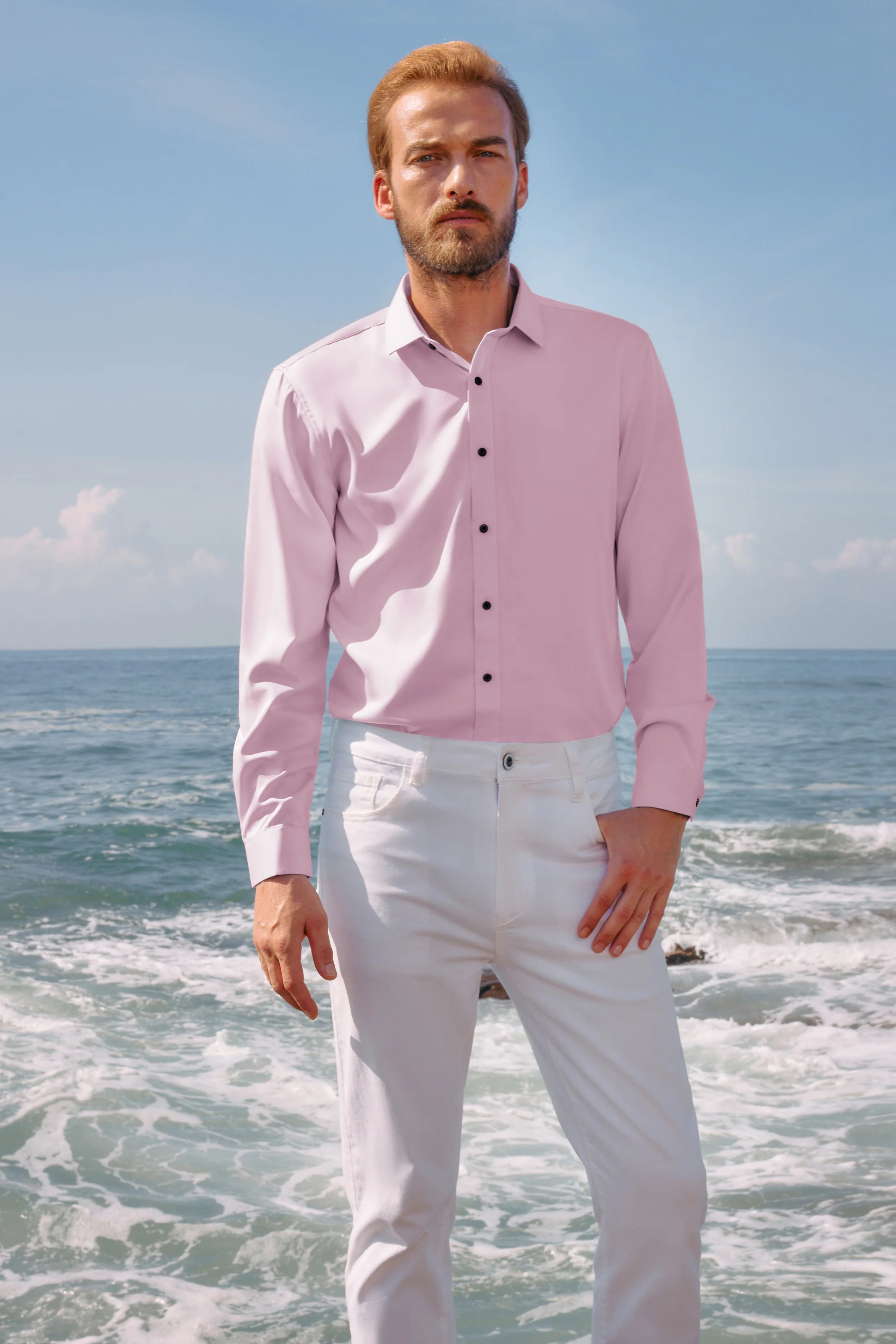 Men's Dress Shirts Long Sleeve Regular Fit Wrinkle Free Casual Button Down Cardigans Shirts - Image 9