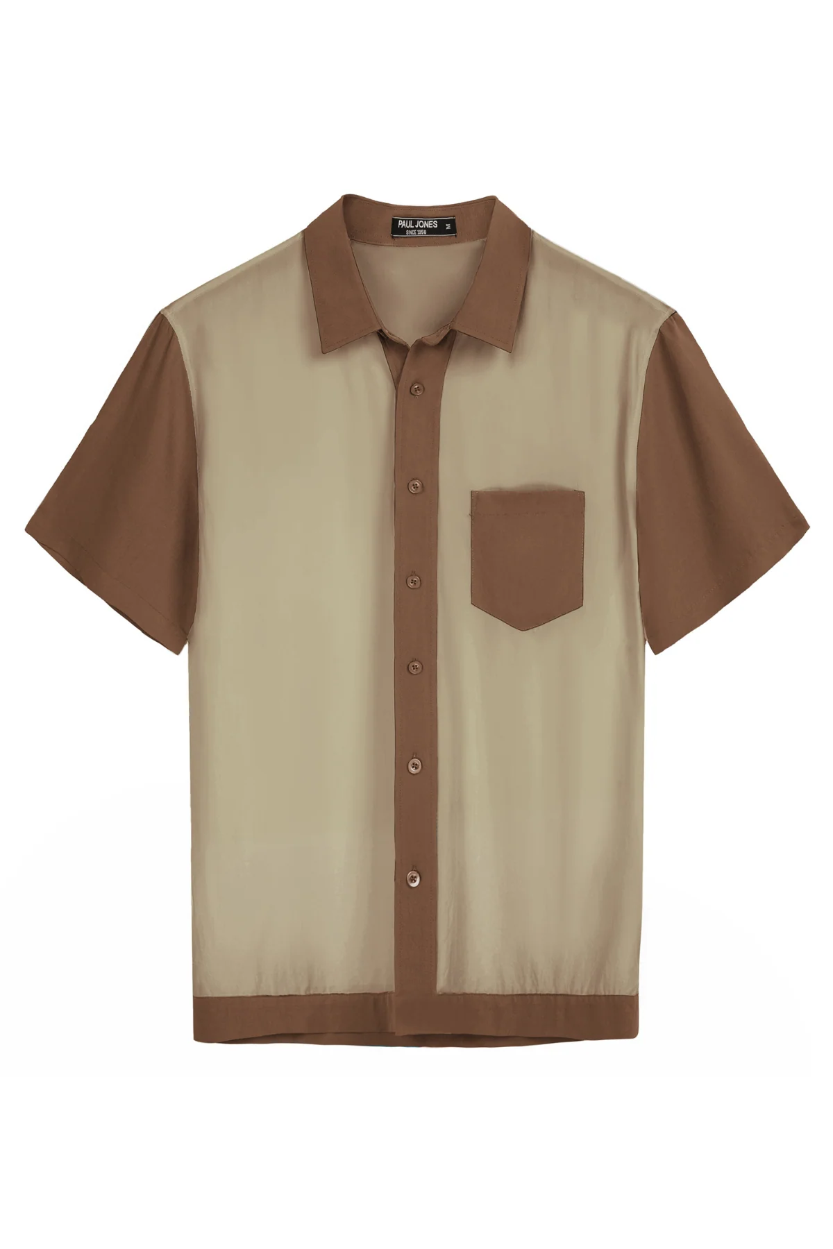 Men Contrast 70s Vintage Bowling Shirt Short Sleeve Button Down Summer Cardigans Hawaiian Shirts - Image 12
