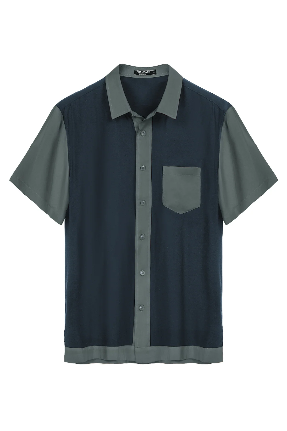 Men Contrast 70s Vintage Bowling Shirt Short Sleeve Button Down Summer Cardigans Hawaiian Shirts - Image 17