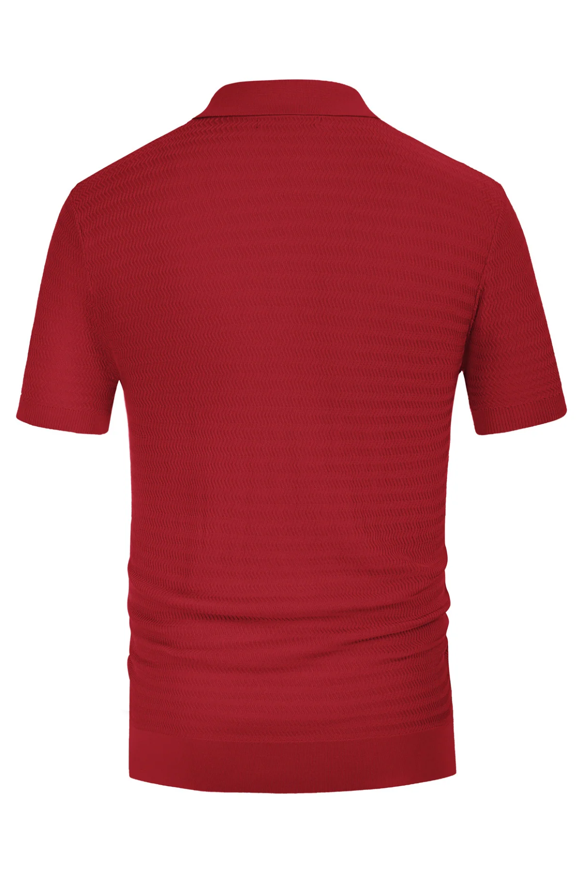 Men Contrast Color Cardigan Sweater Short Sleeve Lapel Button-up Knitwear - Image 38