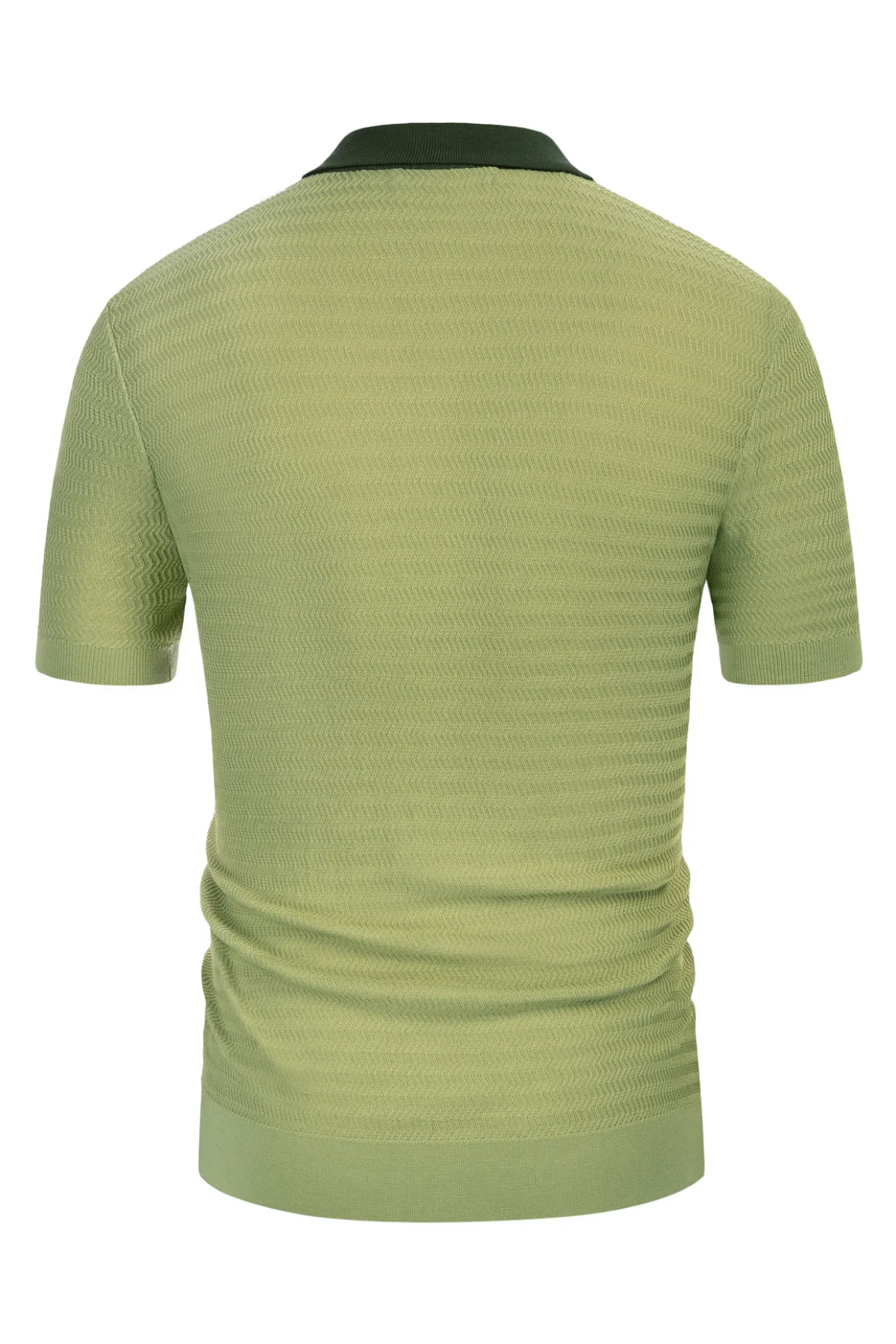 Men Contrast Color Cardigan Sweater Short Sleeve Lapel Button-up Knitwear - Image 50