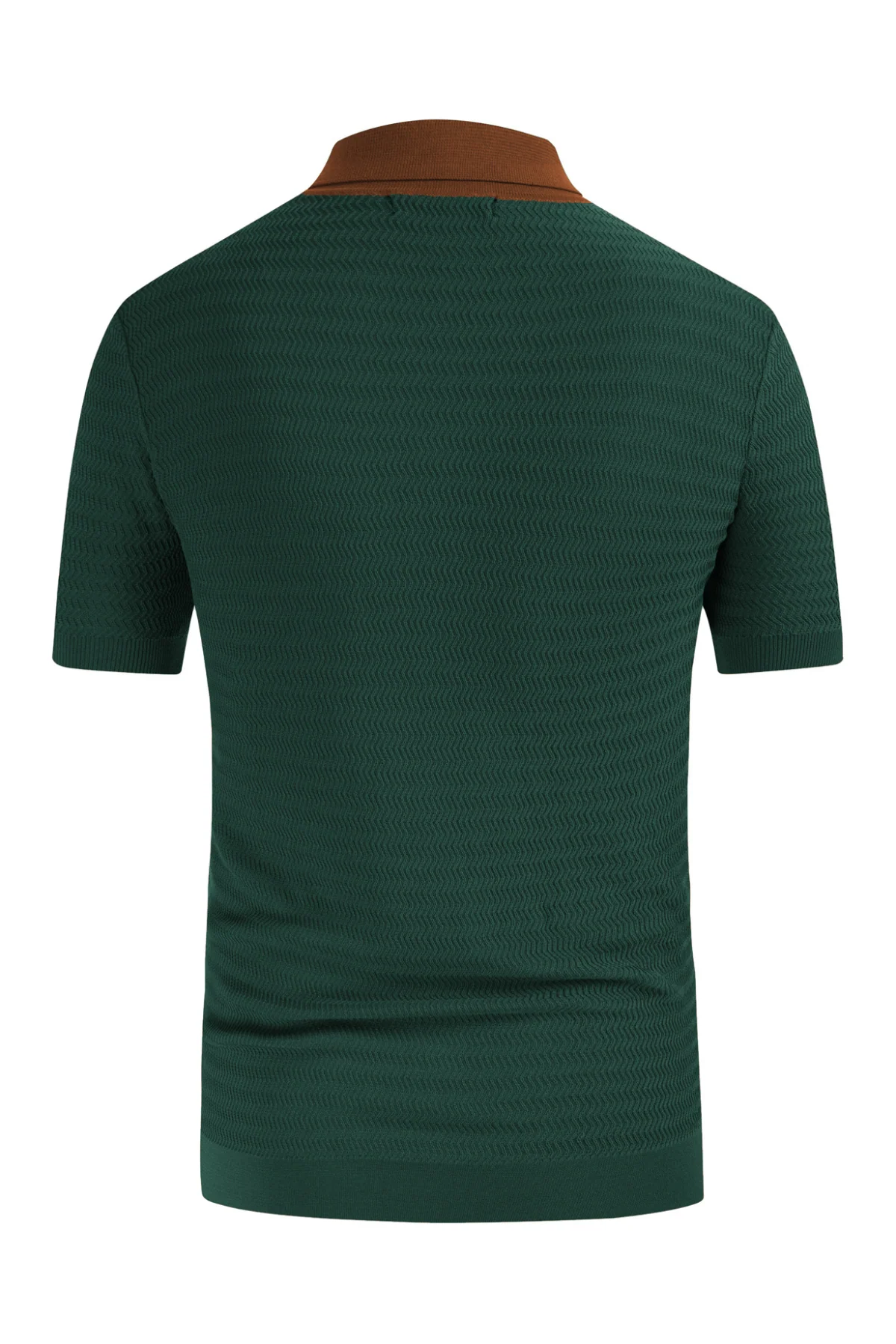 Men's Vintage Stripe Knit Polo Shirts Short Sleeve Stylish Button Down Cardigan Sweater - Image 15