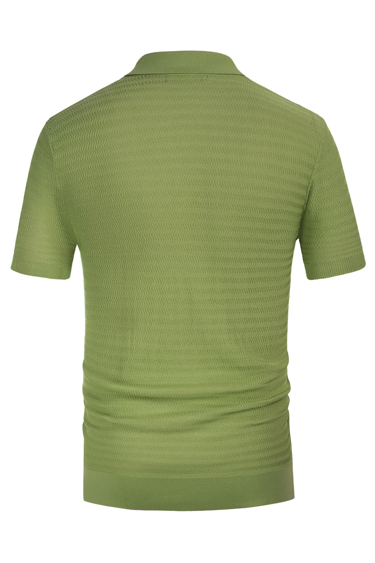 Men's Vintage Stripe Knit Polo Shirts Short Sleeve Stylish Button Down Cardigan Sweater - Image 39