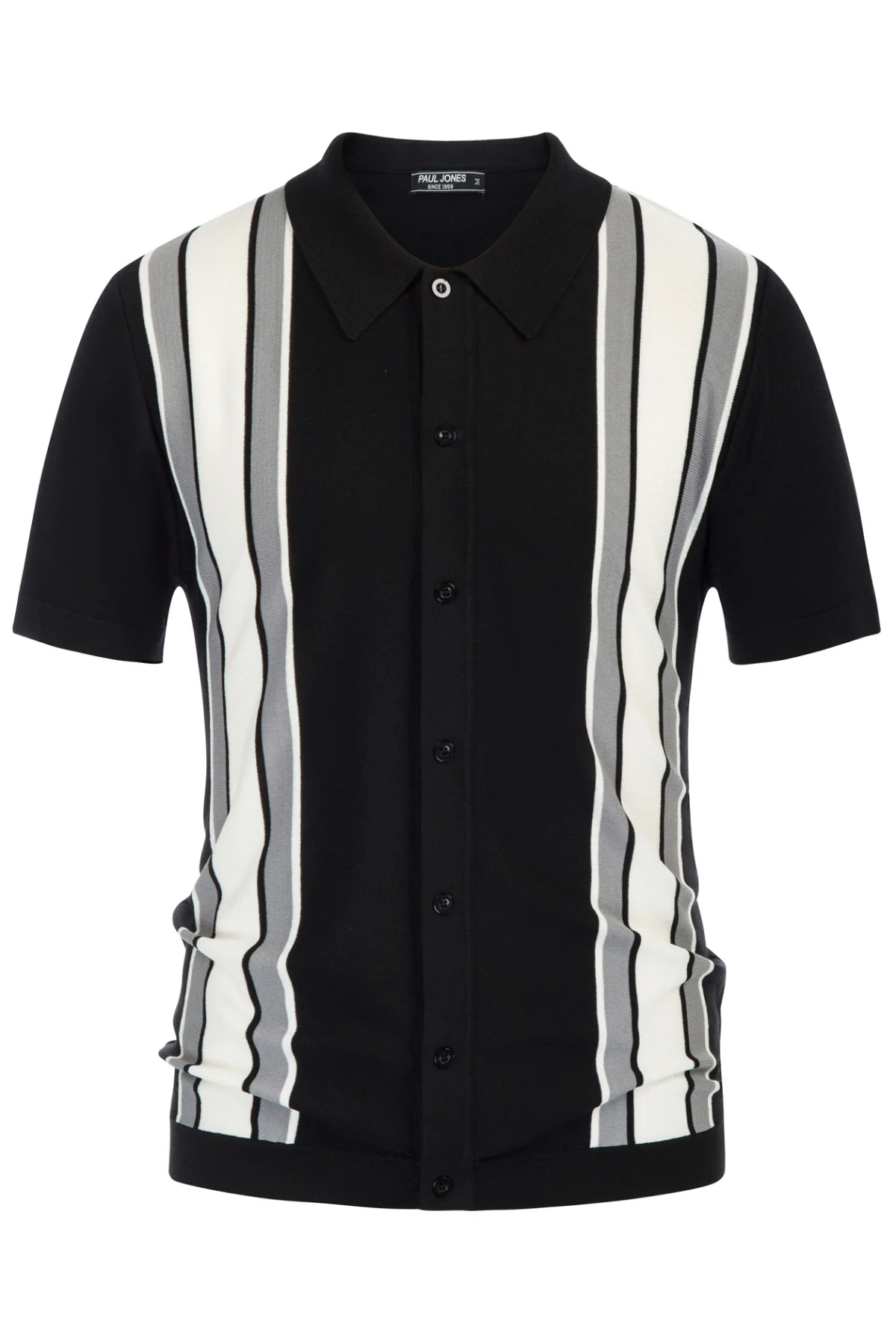 Mens Polo Shirts Vintage Striped Lightweight Knitting Golf Cardigans Shirts - Image 12