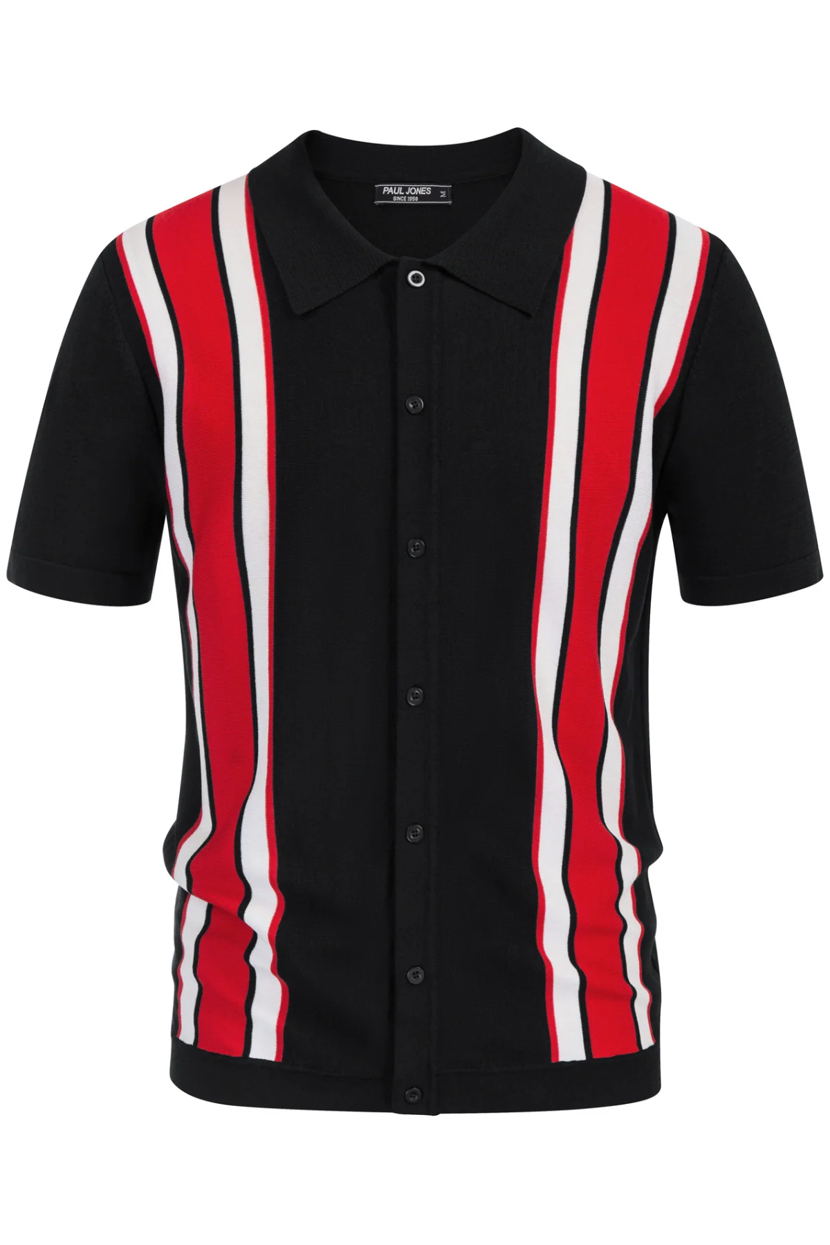 Mens Polo Shirts Vintage Striped Lightweight Knitting Golf Cardigans Shirts - Image 37
