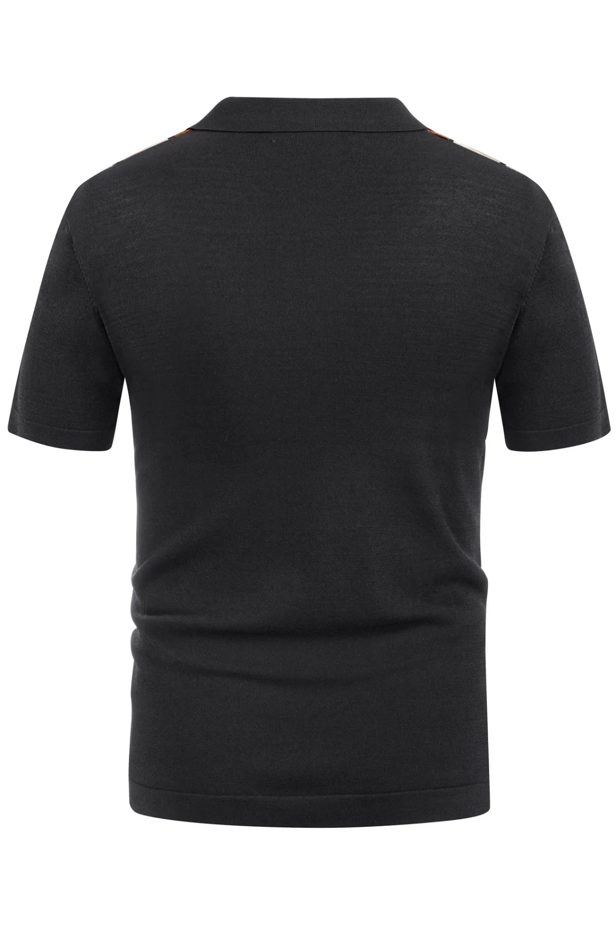 Mens Polo Shirts Vintage Striped Lightweight Knitting Golf Cardigans Shirts - Image 43