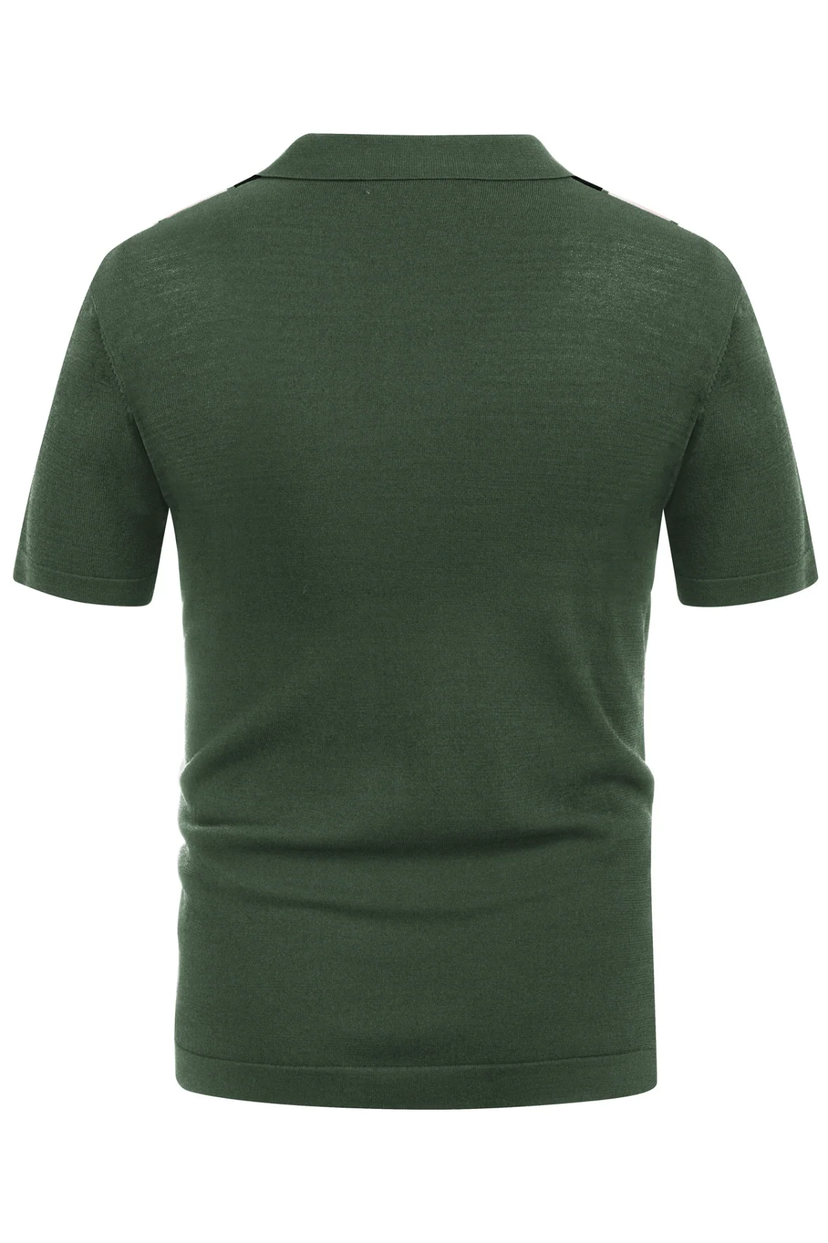 Mens Polo Shirts Vintage Striped Lightweight Knitting Golf Cardigans Shirts - Image 53