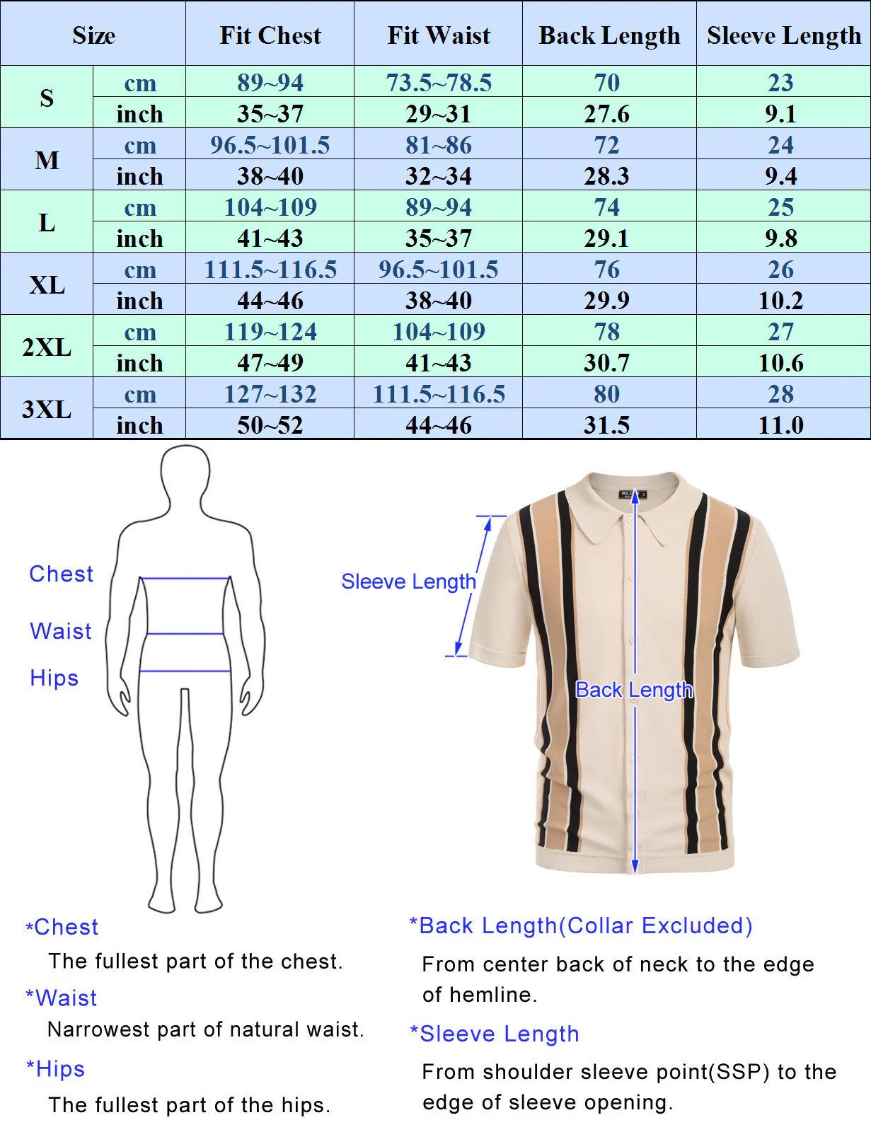 Mens Polo Shirts Vintage Striped Lightweight Knitting Golf Cardigans Shirts - Image 97