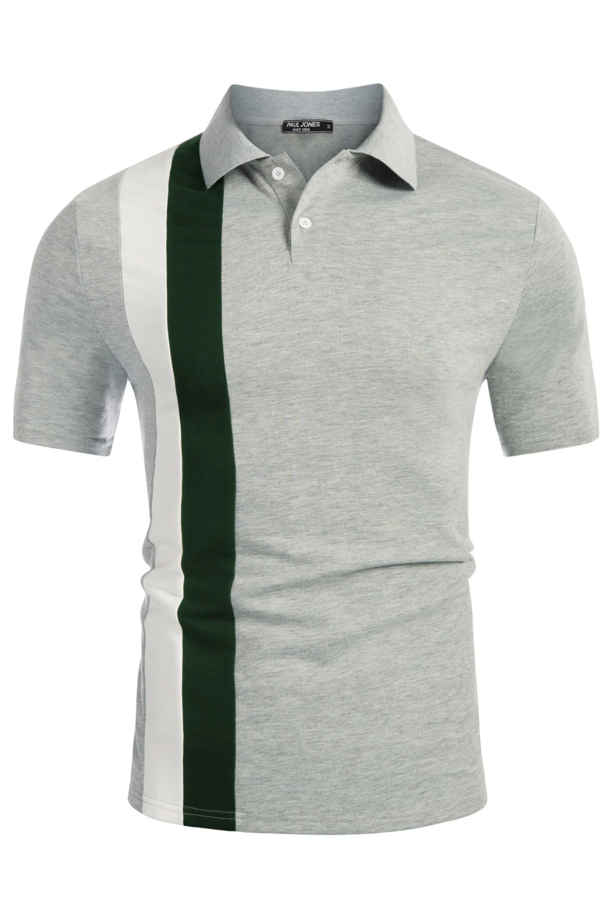 Men Contrast Color Outfits Casual Short Sleeve Polo-Shirt+Shorts 2pcs Set - Image 15