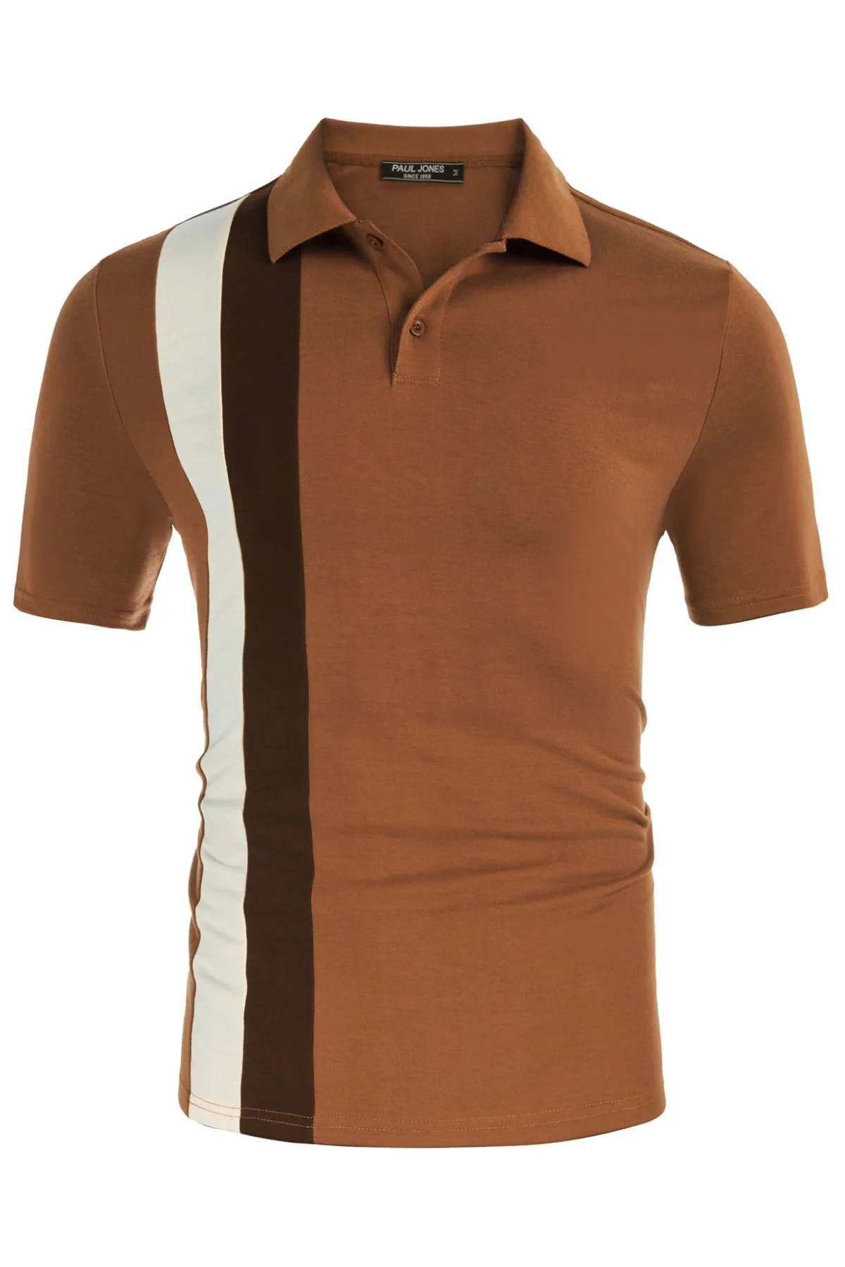Men Contrast Color Outfits Casual Short Sleeve Polo-Shirt+Shorts 2pcs Set - Image 22