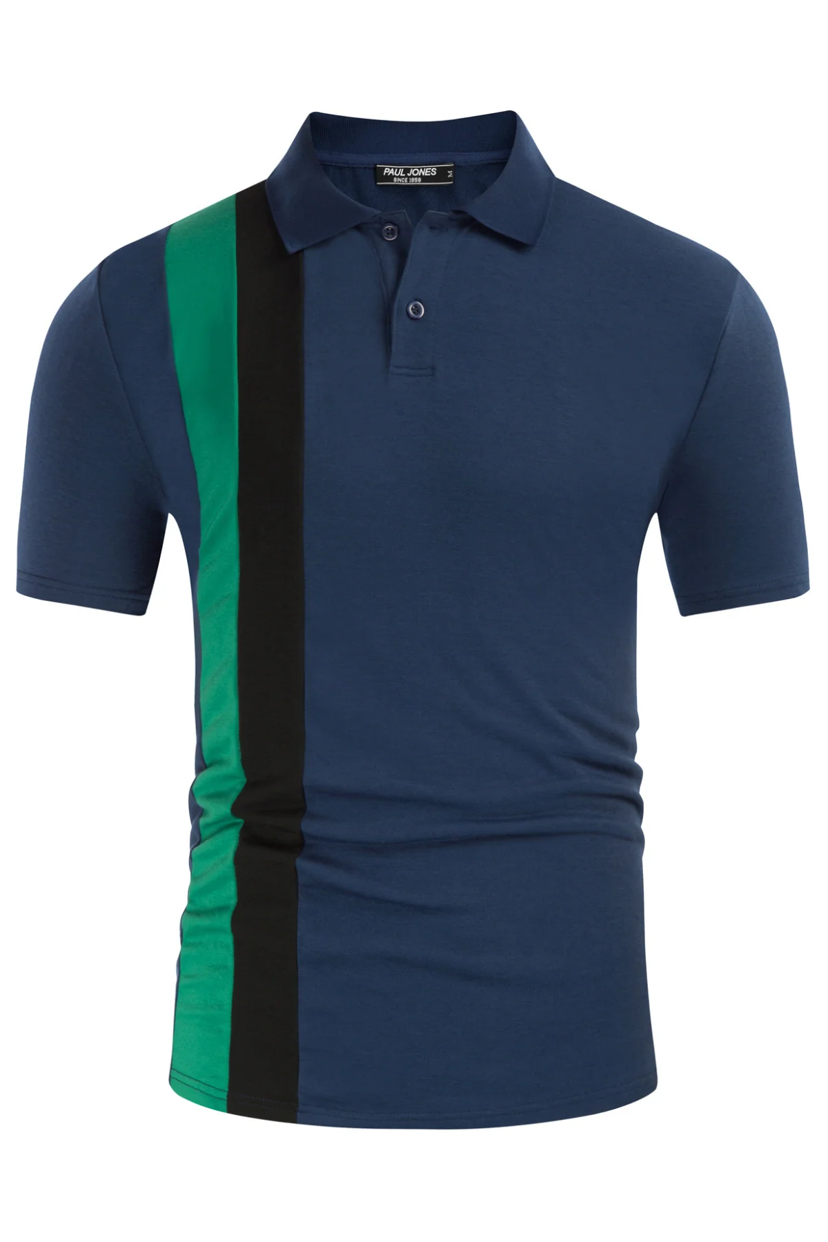 Men Contrast Color Outfits Casual Short Sleeve Polo-Shirt+Shorts 2pcs Set - Image 27