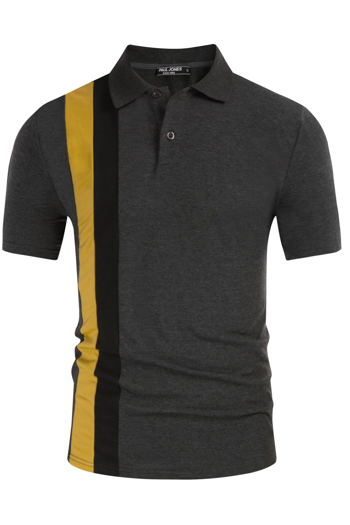Men Contrast Color Outfits Casual Short Sleeve Polo-Shirt+Shorts 2pcs Set - Image 40