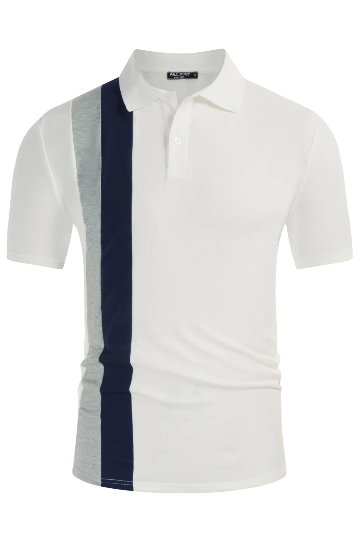 Men Contrast Color Outfits Casual Short Sleeve Polo-Shirt+Shorts 2pcs Set - Image 47