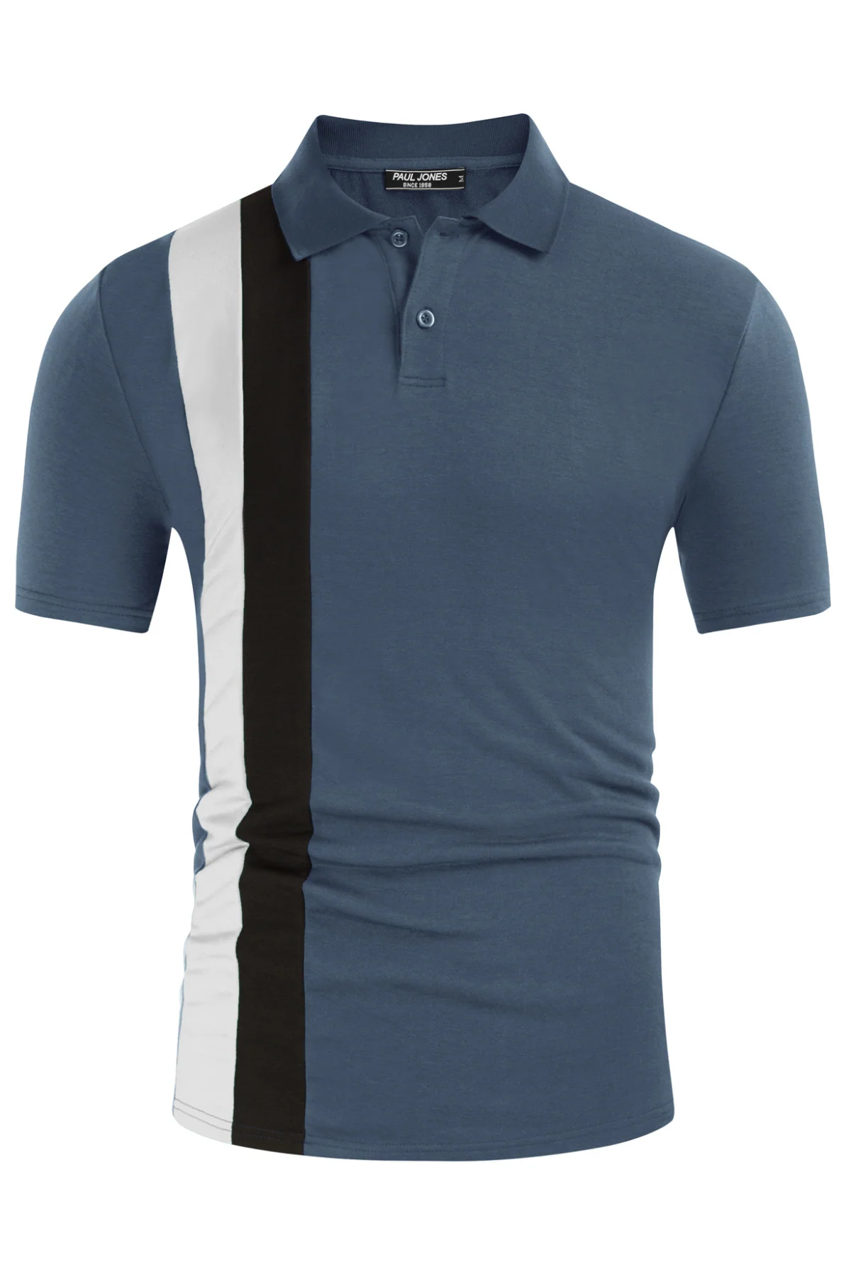 Men Contrast Color Outfits Casual Short Sleeve Polo-Shirt+Shorts 2pcs Set - Image 50