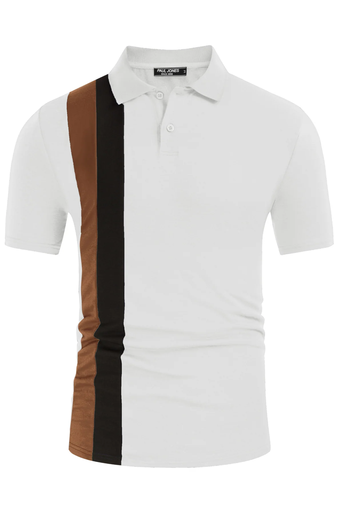 Men Contrast Color Outfits Casual Short Sleeve Polo-Shirt+Shorts 2pcs Set - Image 54