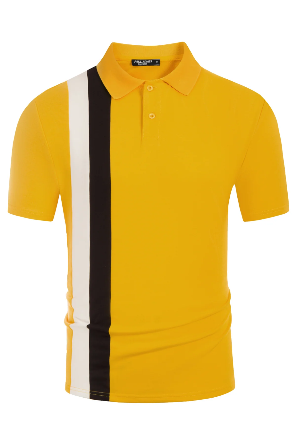 Men Contrast Color Outfits Casual Short Sleeve Polo-Shirt+Shorts 2pcs Set - Image 56