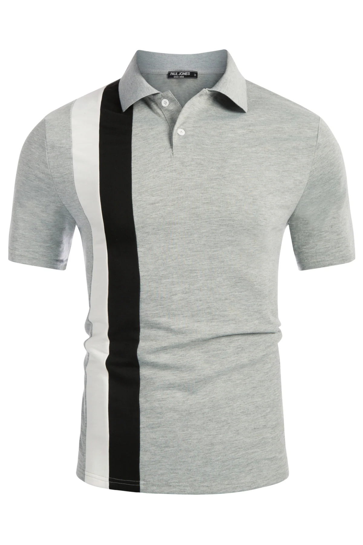Men Contrast Color Outfits Casual Short Sleeve Polo-Shirt+Shorts 2pcs Set - Image 9