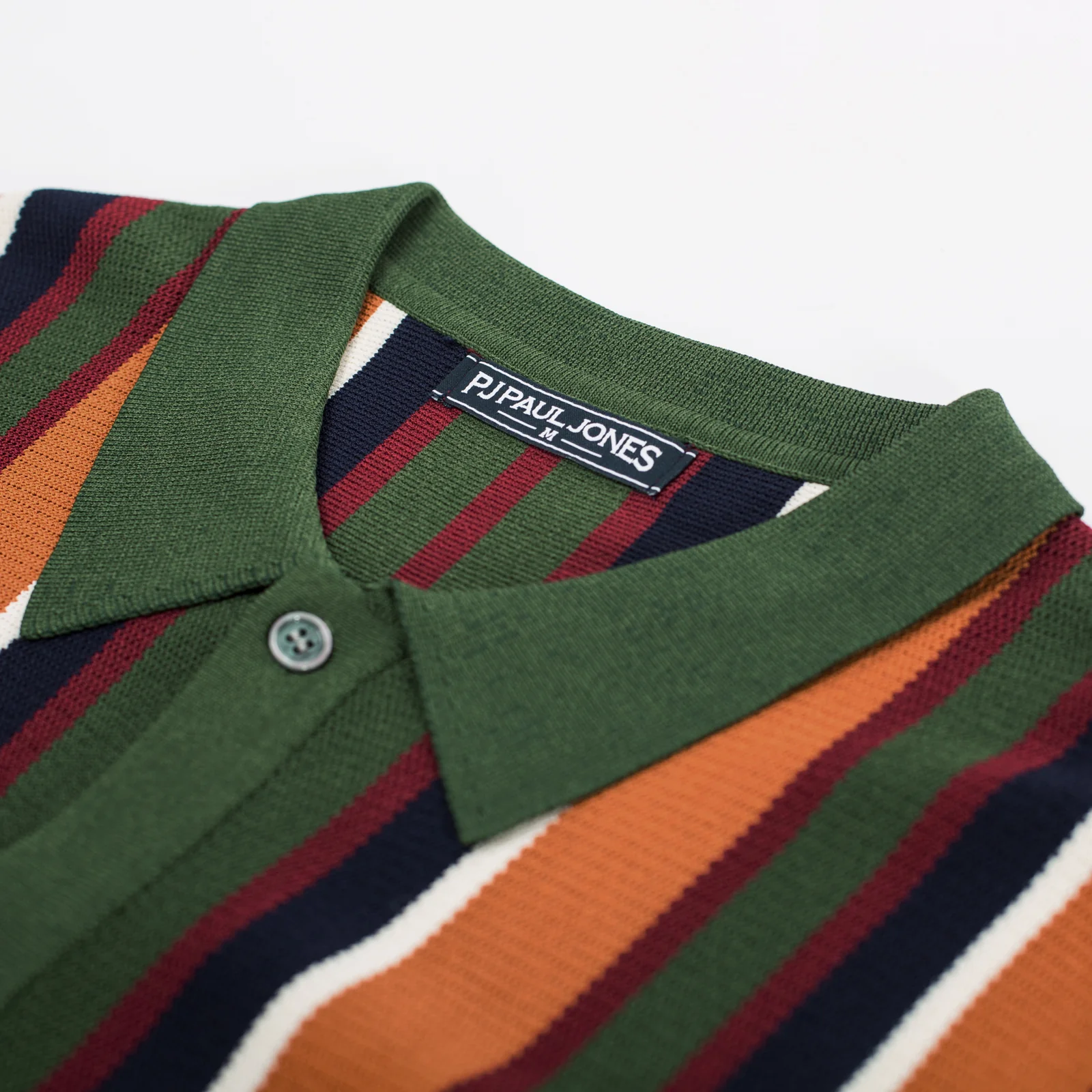 Men’s Short Sleeve Knit Shirt Vintage Stripe Lapel Collar Polo Cardigans Shirts - Image 70
