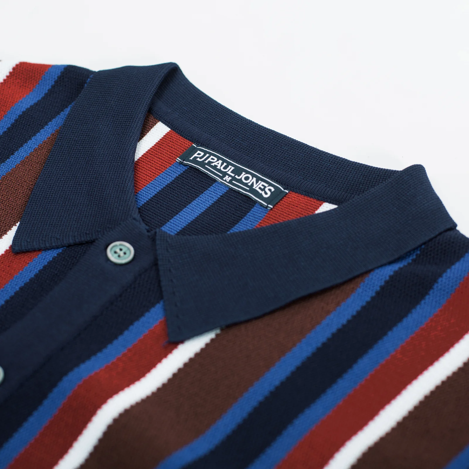 Men’s Short Sleeve Knit Shirt Vintage Stripe Lapel Collar Polo Cardigans Shirts - Image 77