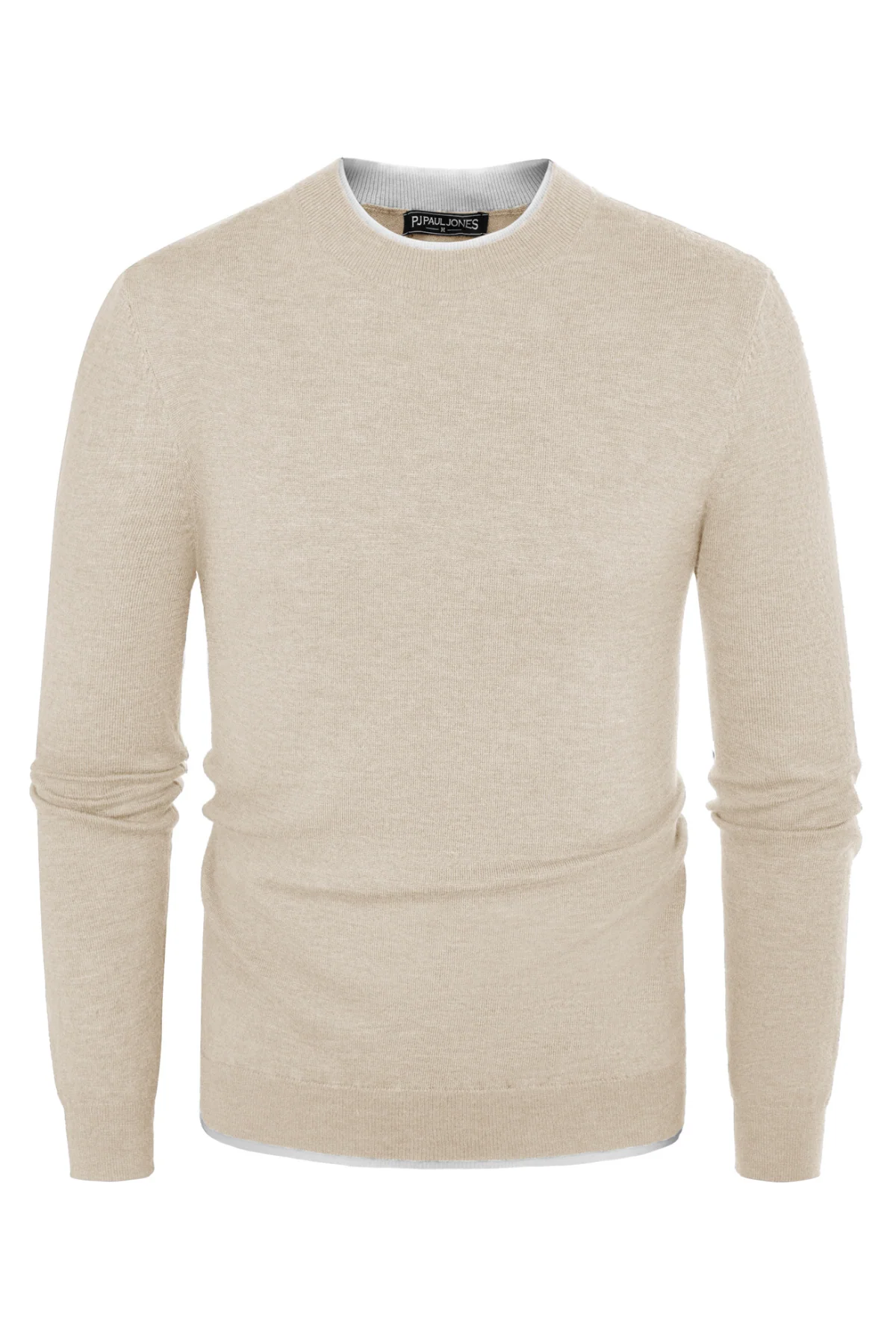 Men Contrast Color Sweater Long Sleeve Crew Neck Pullover Jumper - Image 23