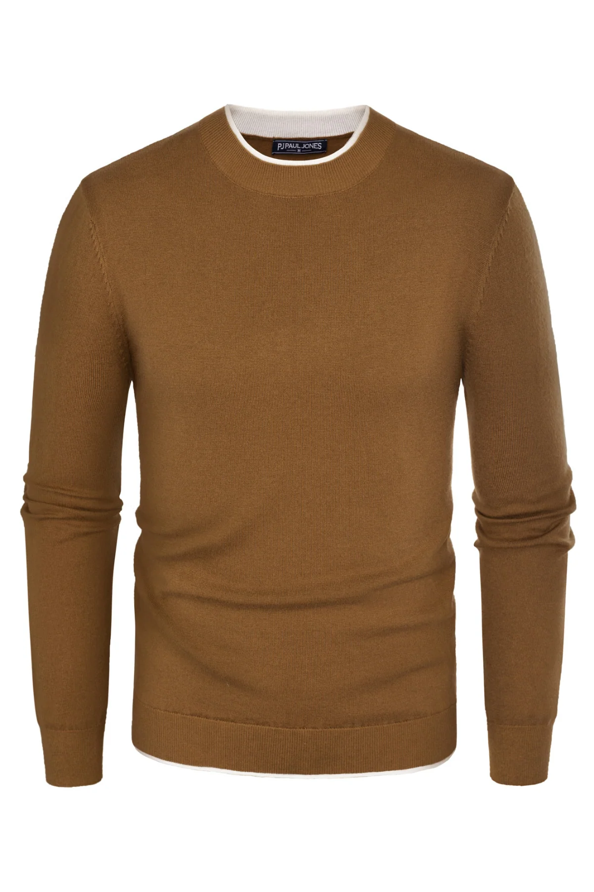Men Contrast Color Sweater Long Sleeve Crew Neck Pullover Jumper - Image 7