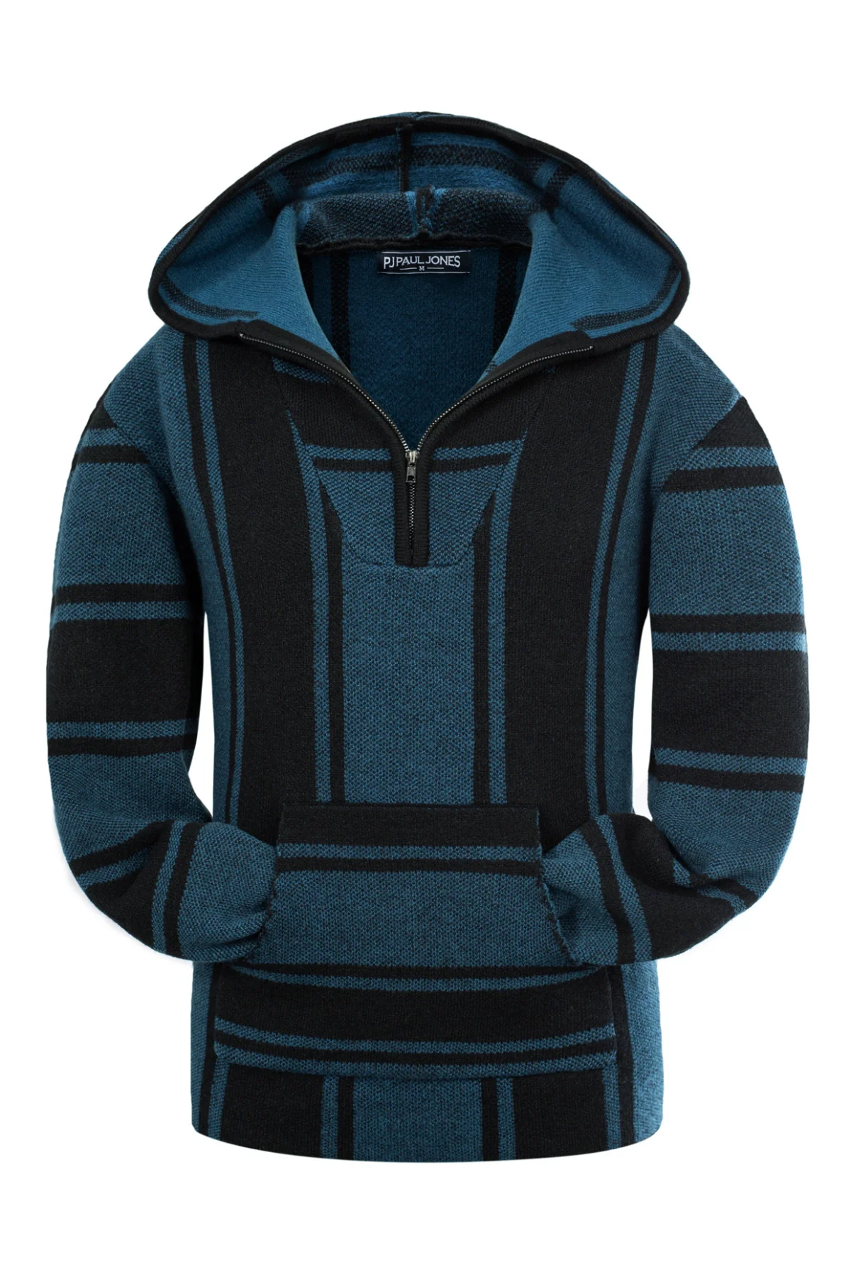 Men's Hoodie Sweater Quarter Zip Stylish Cable Knit Pullover Sweater - Image 14