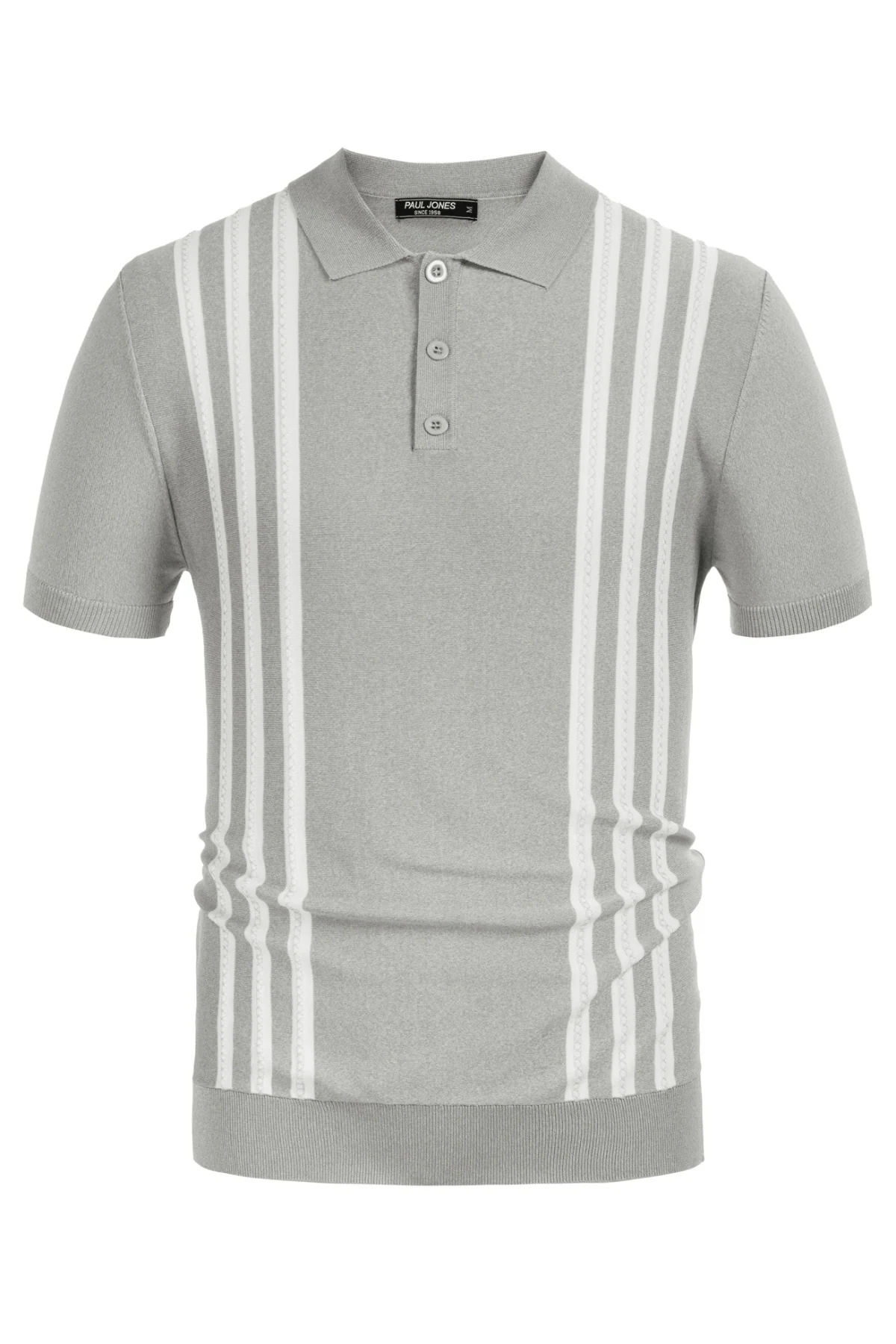 Men's Vintage Stripe Knitted Polo Pullover Shirts Short Sleeve Golf Knit Mens Polo Shirt - Image 23