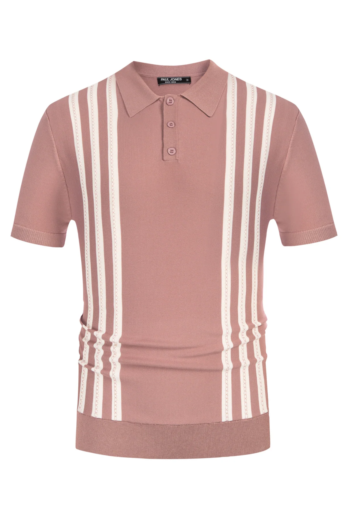 Men's Vintage Stripe Knitted Polo Pullover Shirts Short Sleeve Golf Knit Mens Polo Shirt - Image 33