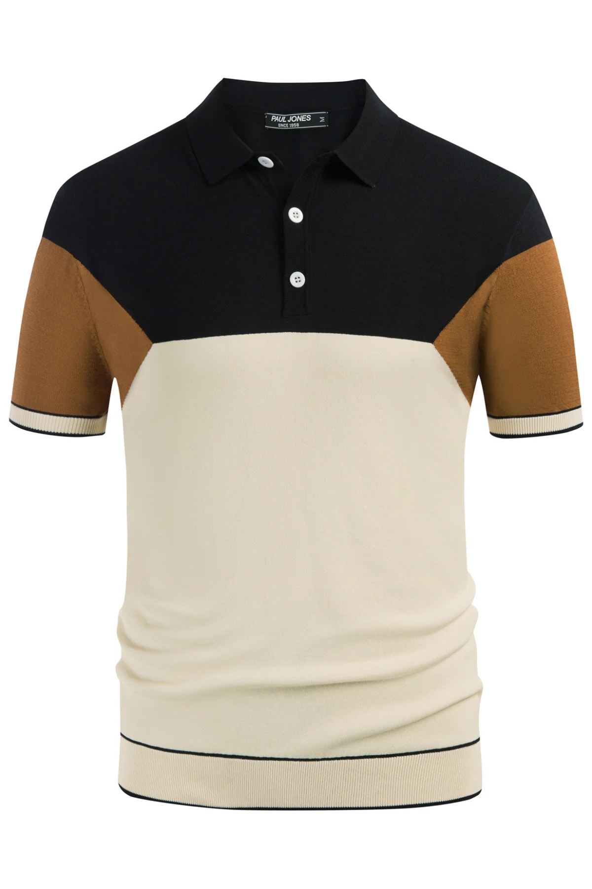 Mens Knitting Stretch Golf Polo Shirts Lightweight Tee Shirts - Image 3