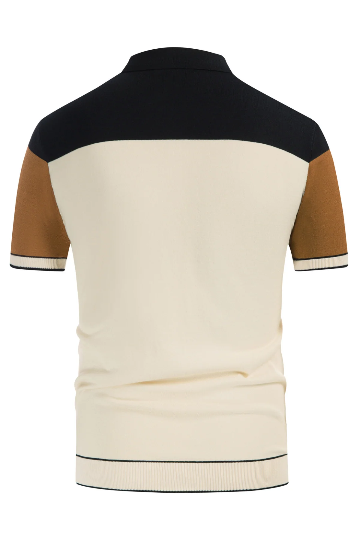 Mens Knitting Stretch Golf Polo Shirts Lightweight Tee Shirts - Image 4