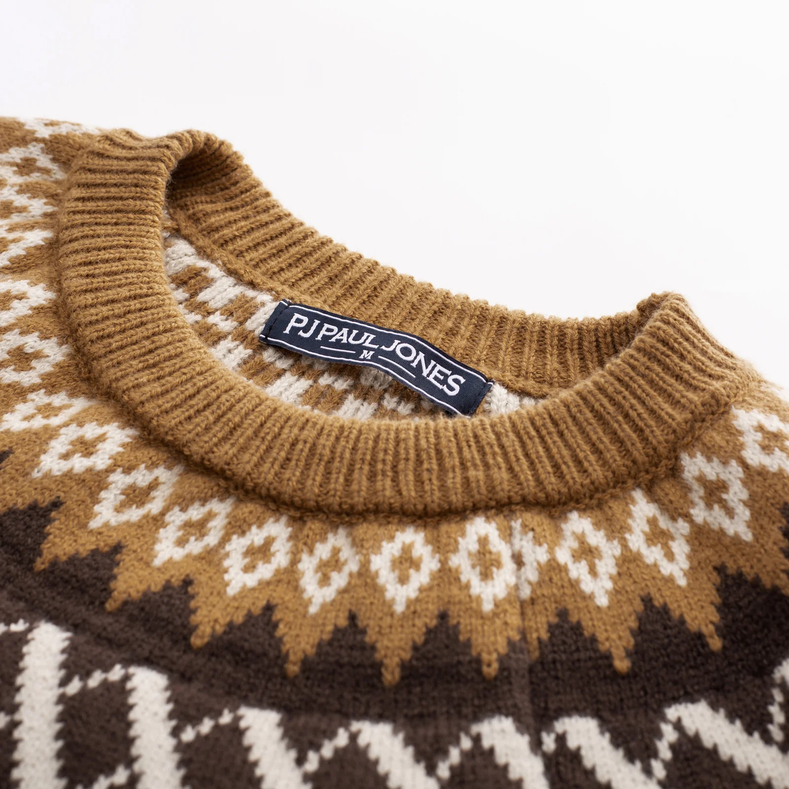 PJ Paul Jones Men's Fair Isle Crewneck Sweater Vintage Casual Pattern Knit Long Sleeve Pullover Sweater - Image 14