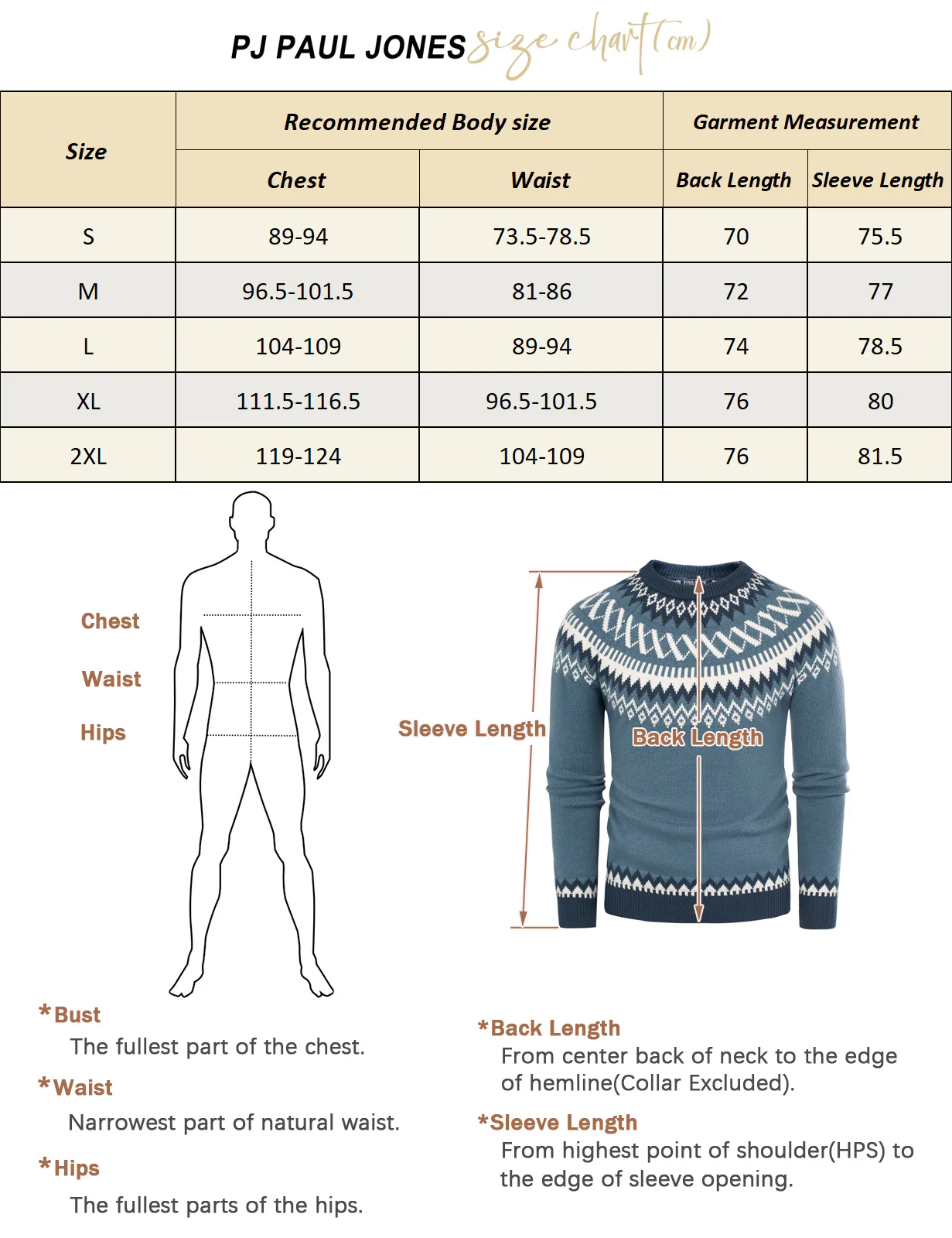 PJ Paul Jones Men's Fair Isle Crewneck Sweater Vintage Casual Pattern Knit Long Sleeve Pullover Sweater - Image 27
