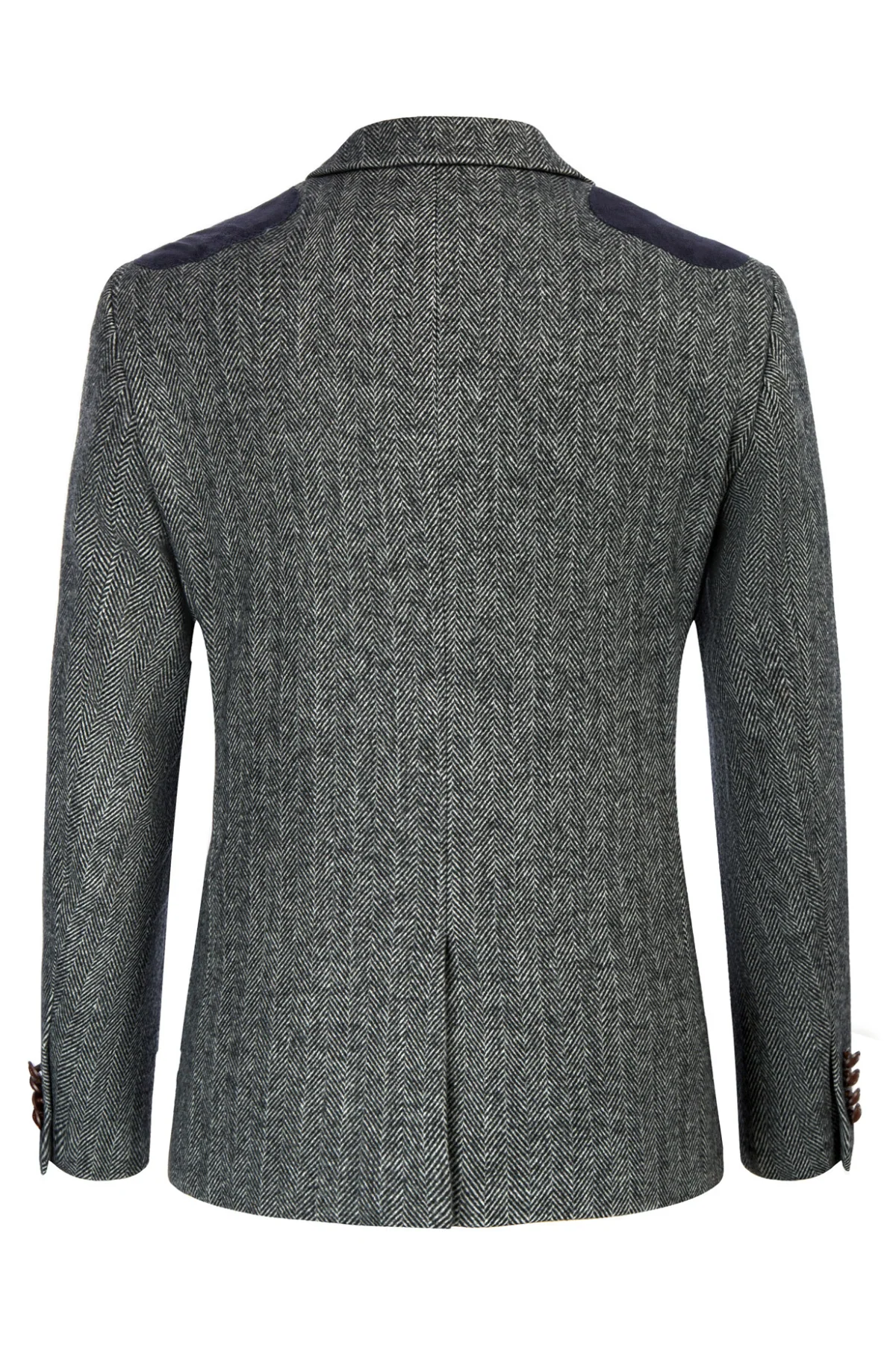 Mens British Wool Blend Suit Two Button Blazer Patchwork Tweed Sport Coats - Image 20
