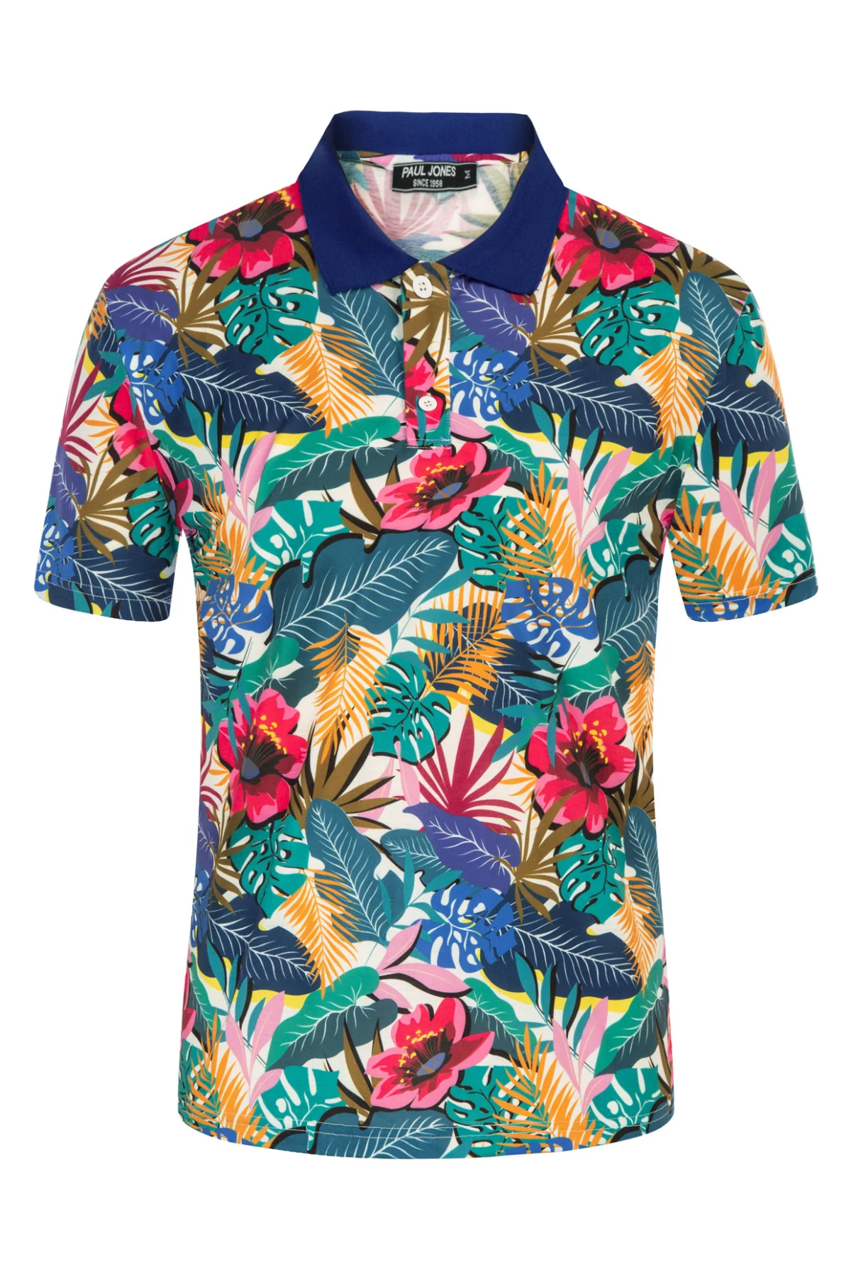 Mens Flower Polo Shirts Vintage Print Casual Tee Pullover Shirts for Summer - Image 17