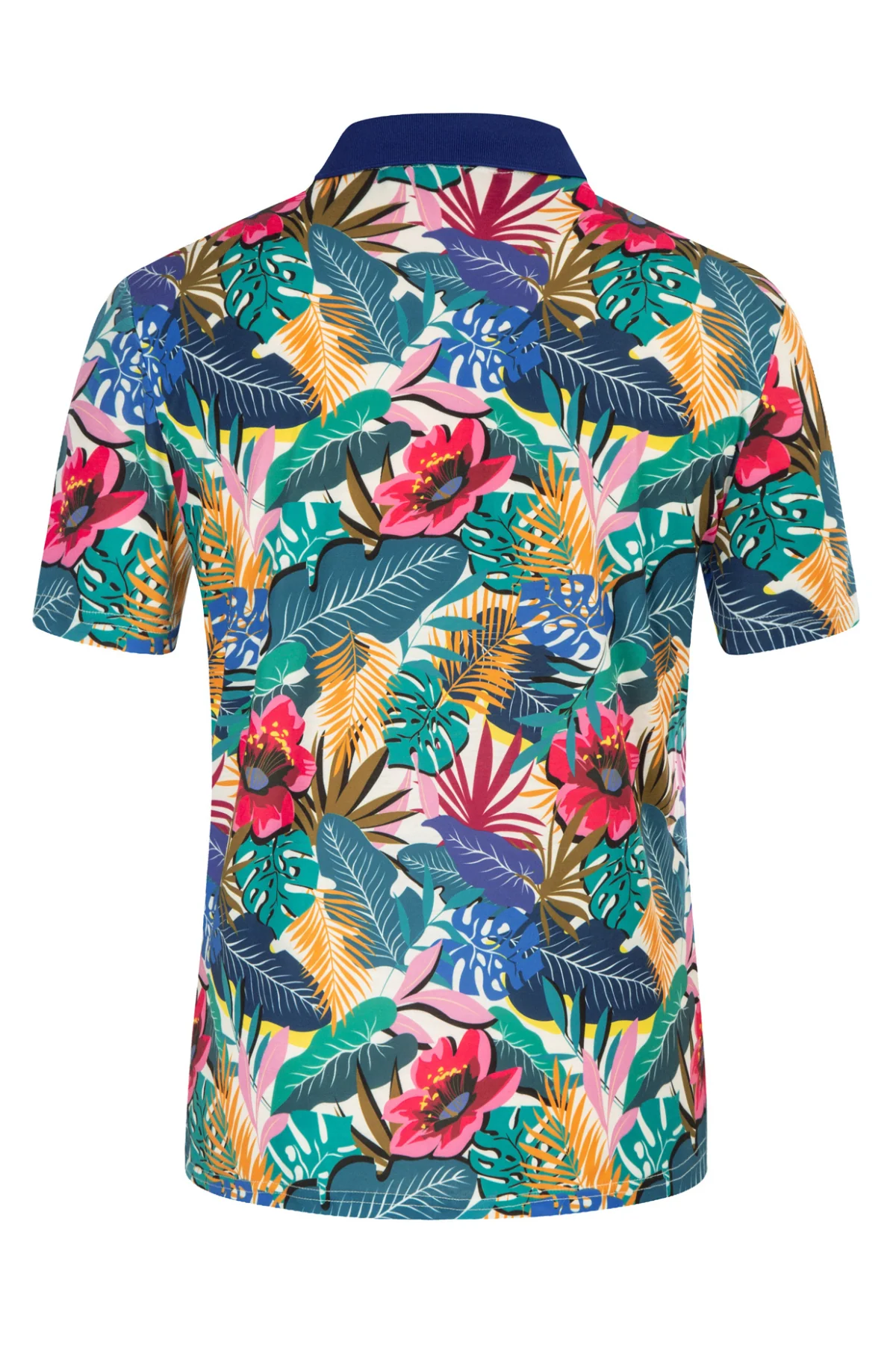 Mens Flower Polo Shirts Vintage Print Casual Tee Pullover Shirts for Summer - Image 18