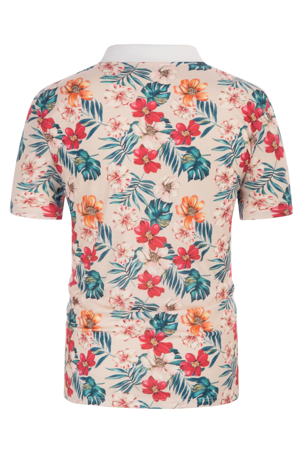 Mens Flower Polo Shirts Vintage Print Casual Tee Pullover Shirts for Summer - Image 23