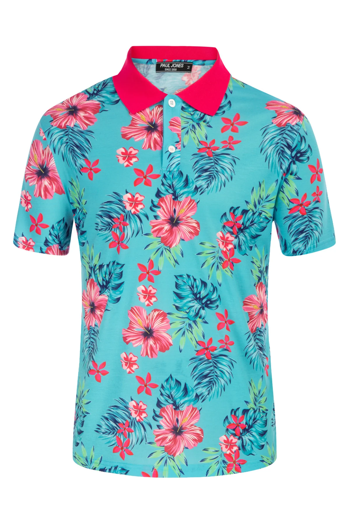 Mens Flower Polo Shirts Vintage Print Casual Tee Pullover Shirts for Summer - Image 27