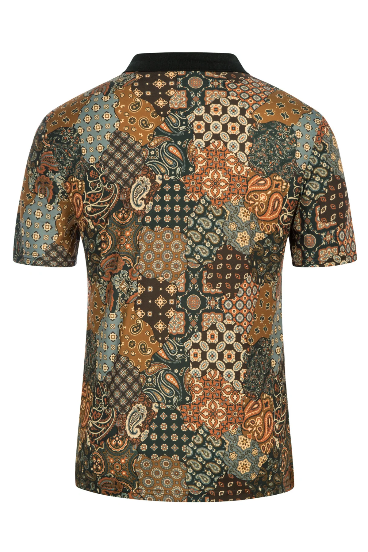 Mens Flower Polo Shirts Vintage Print Casual Tee Pullover Shirts for Summer - Image 33