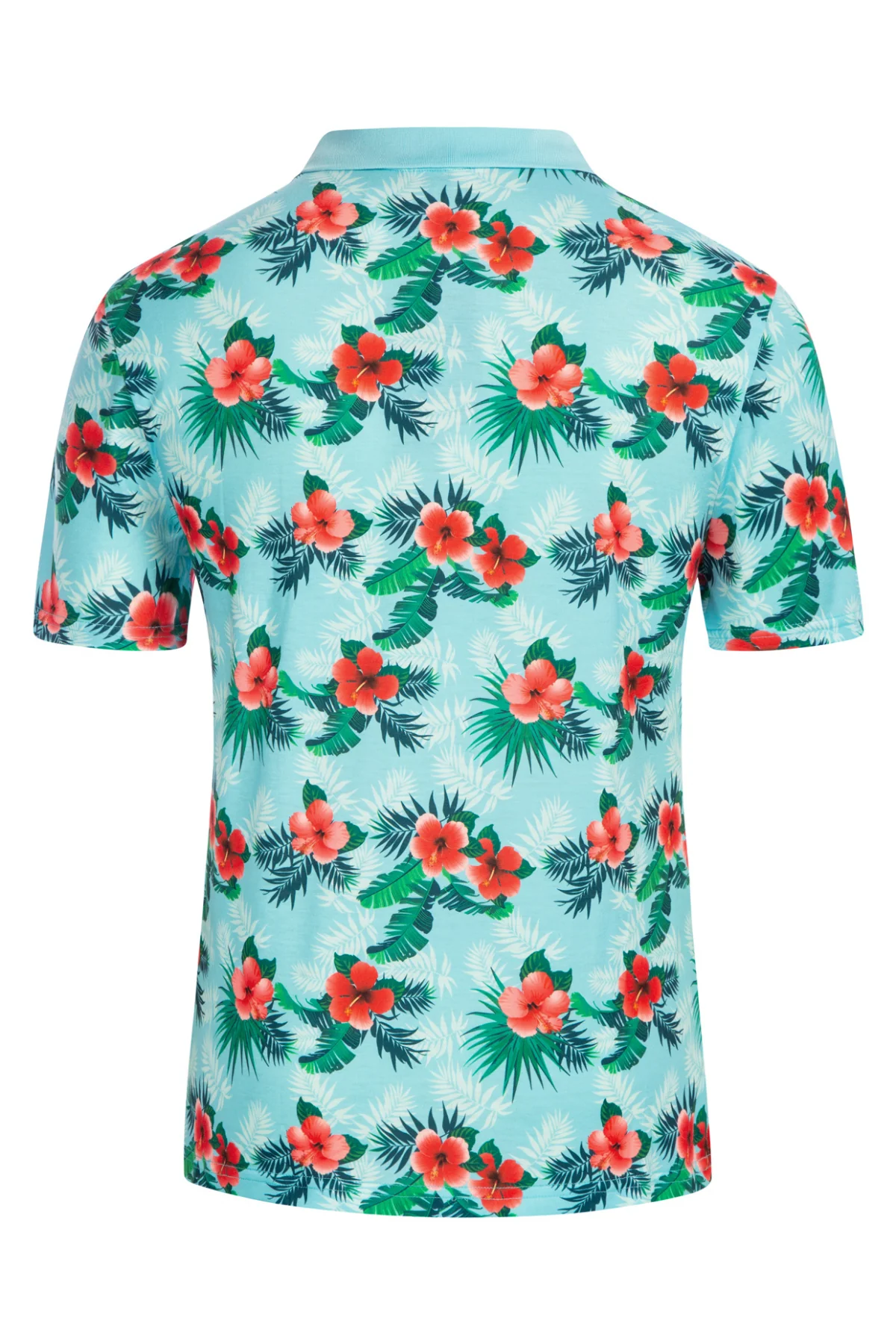 Mens Flower Polo Shirts Vintage Print Casual Tee Pullover Shirts for Summer - Image 43
